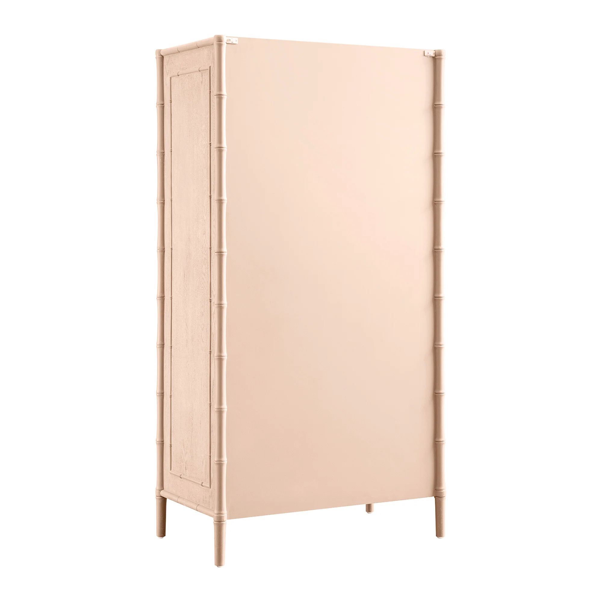 Elstowe Faux Bamboo Double Wardrobe, Nude Pink - Image 14