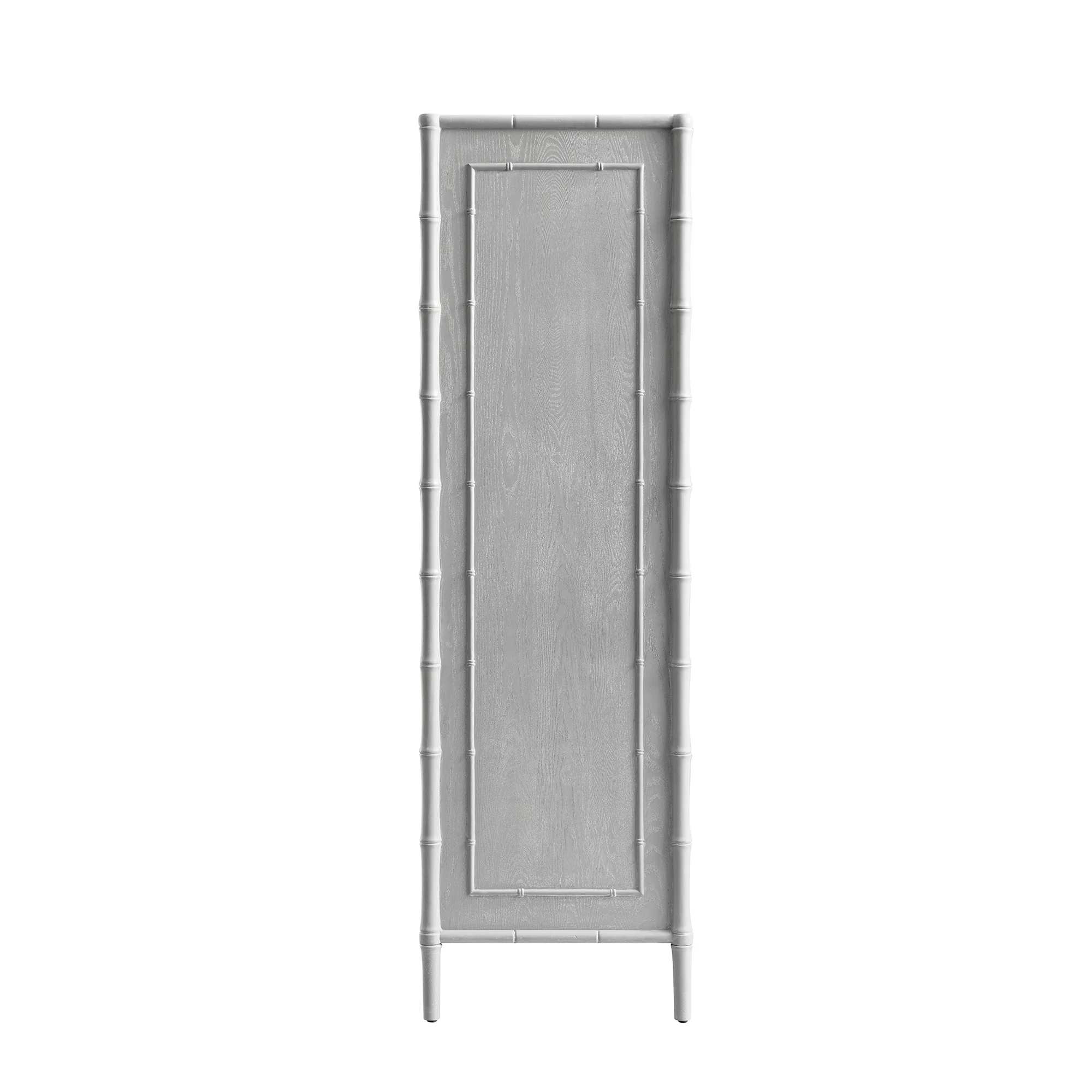 Elstowe Faux Bamboo Double Wardrobe, Warm Grey - Image 12