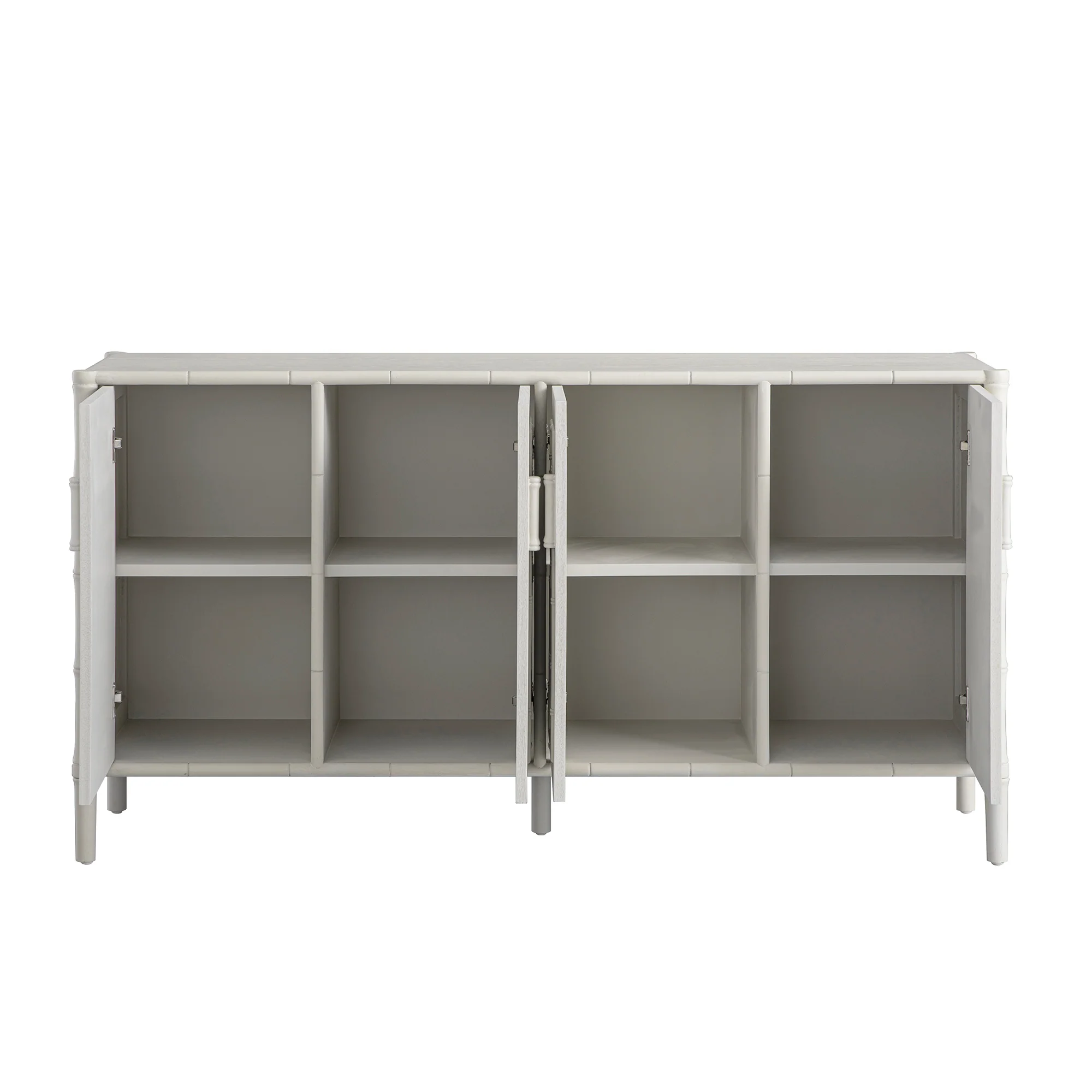 Elstowe Faux Bamboo Large Sideboard, Shaded White - Image 12