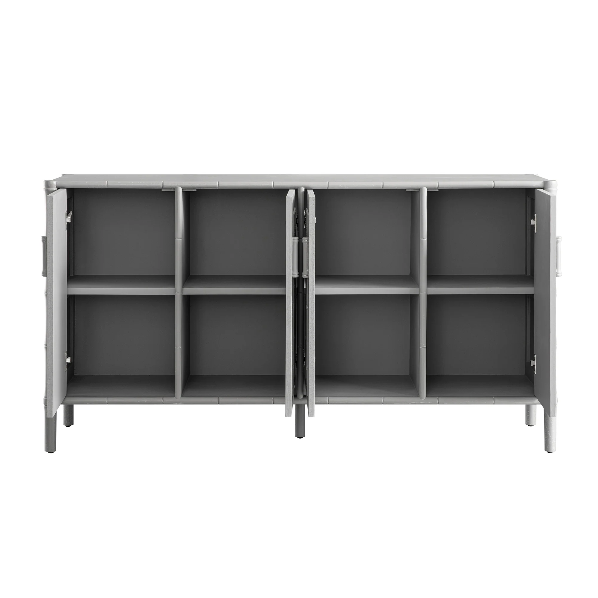 Elstowe Faux Bamboo Large Sideboard, Warm Grey - Image 12