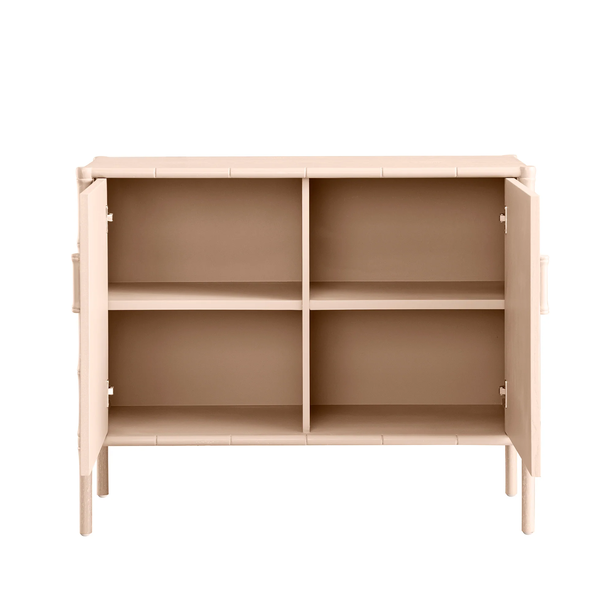 Elstowe Faux Bamboo Small Sideboard, Nude Pink - Image 10