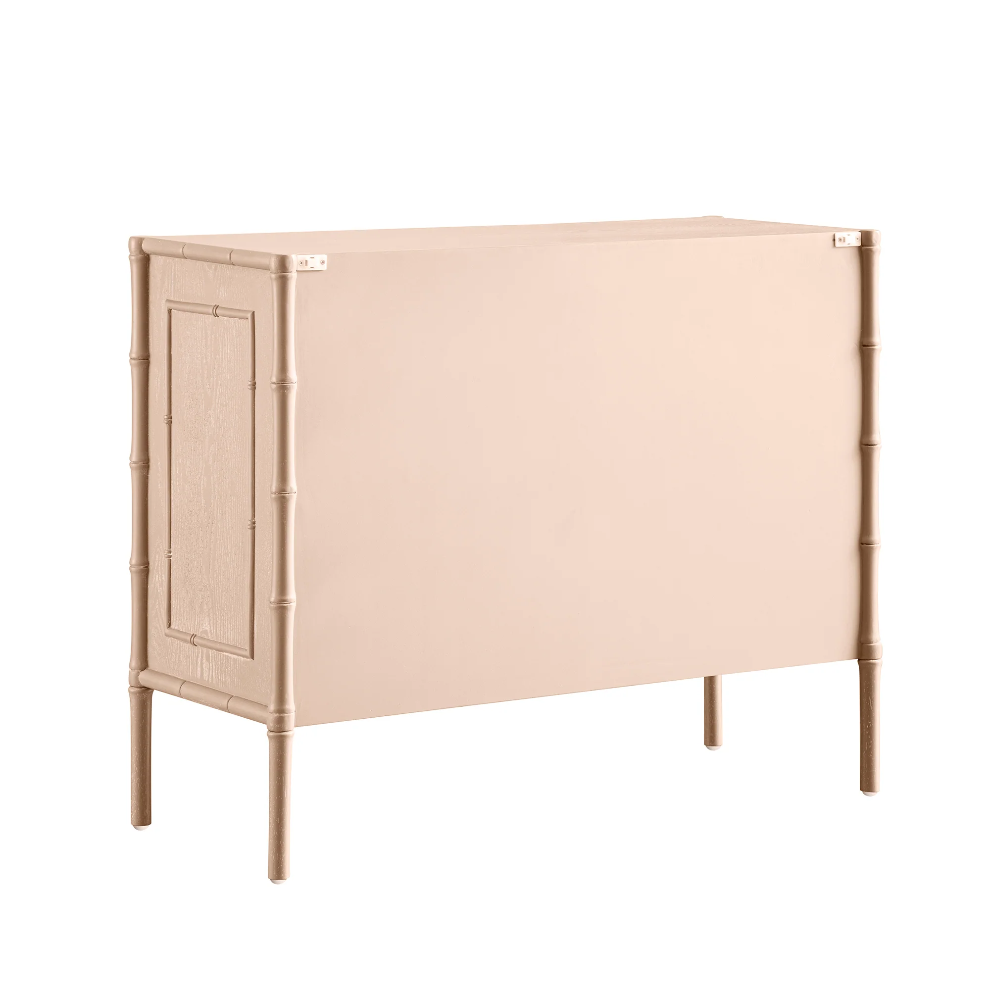 Elstowe Faux Bamboo Small Sideboard, Nude Pink - Image 13