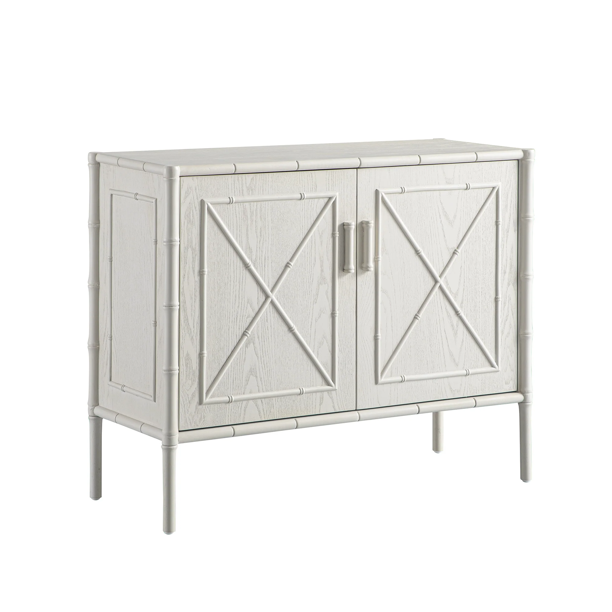 Elstowe Faux Bamboo Small Sideboard, Shaded White - Image 9