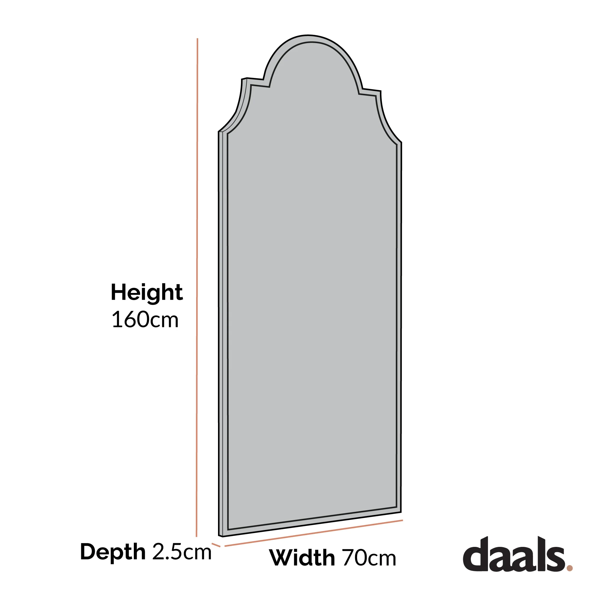 Essa Moroccan Style Full Length Mirror 160 x 70 cm, Black - Image 4