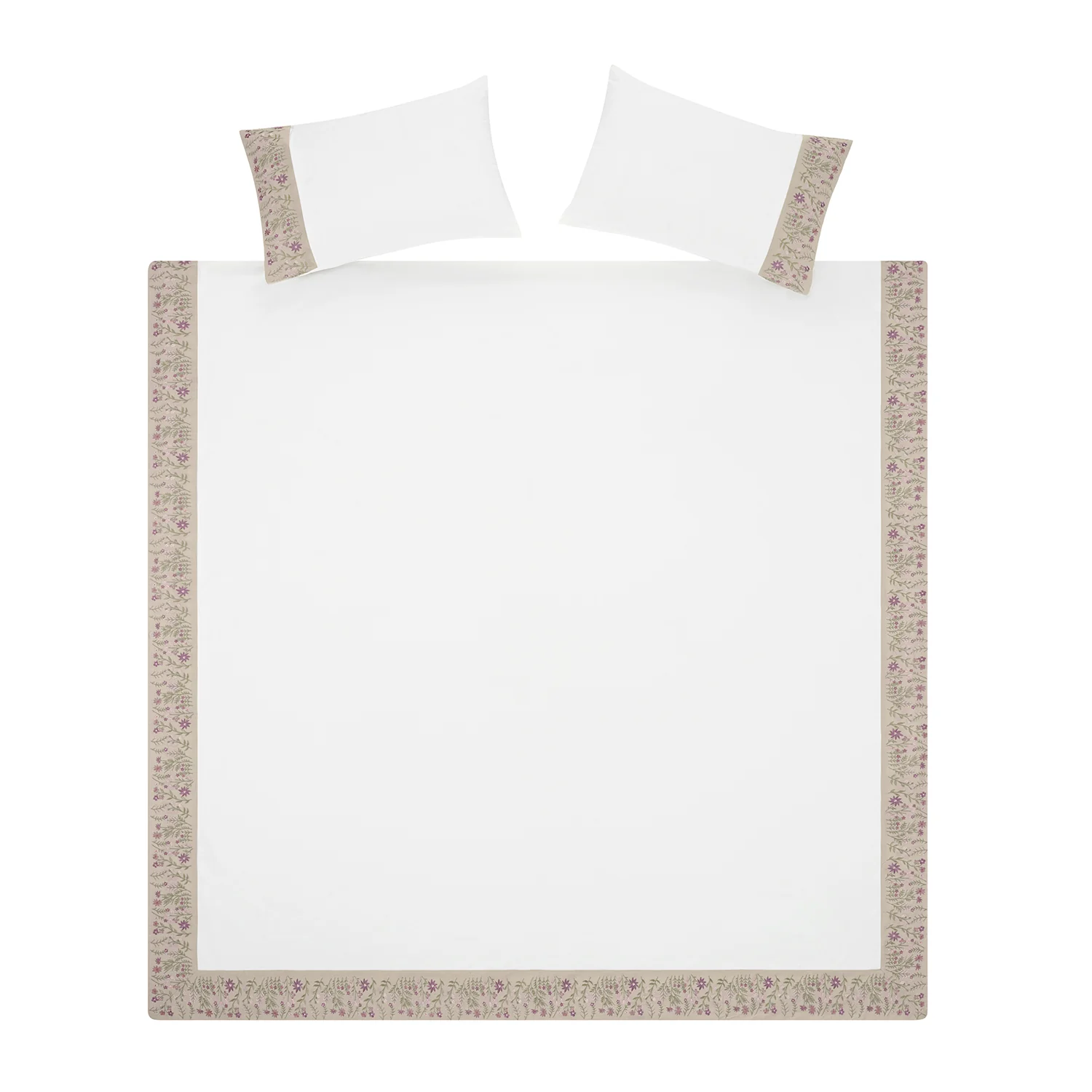 Evelyn Wildflower Embroidered 300 Thread Count Cotton Percale Duvet Set - Image 5