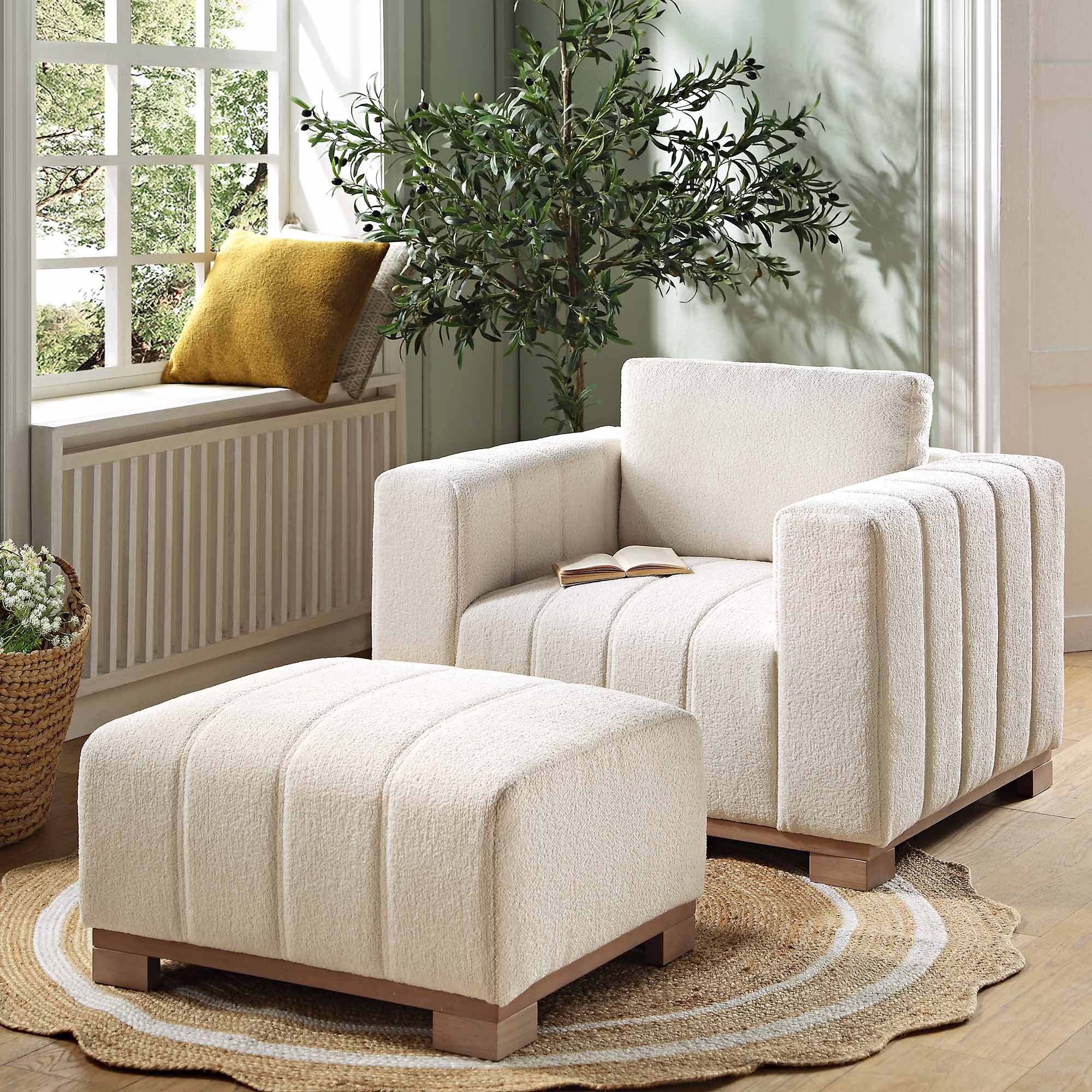 Evie Hand Braided Jute Scallop Round Rug - Image 3