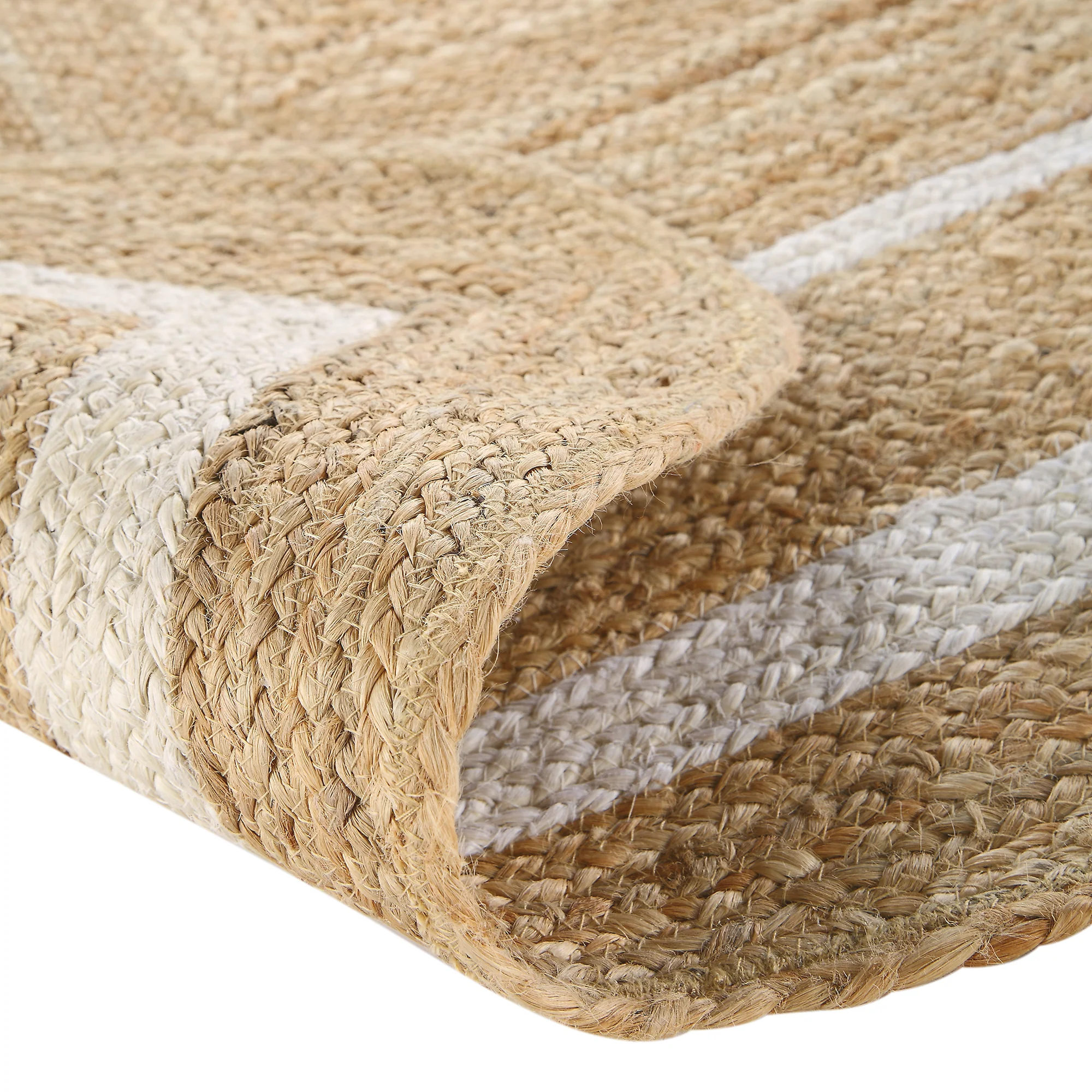Evie Hand Braided Jute Scallop Rectangular Rug - Image 7