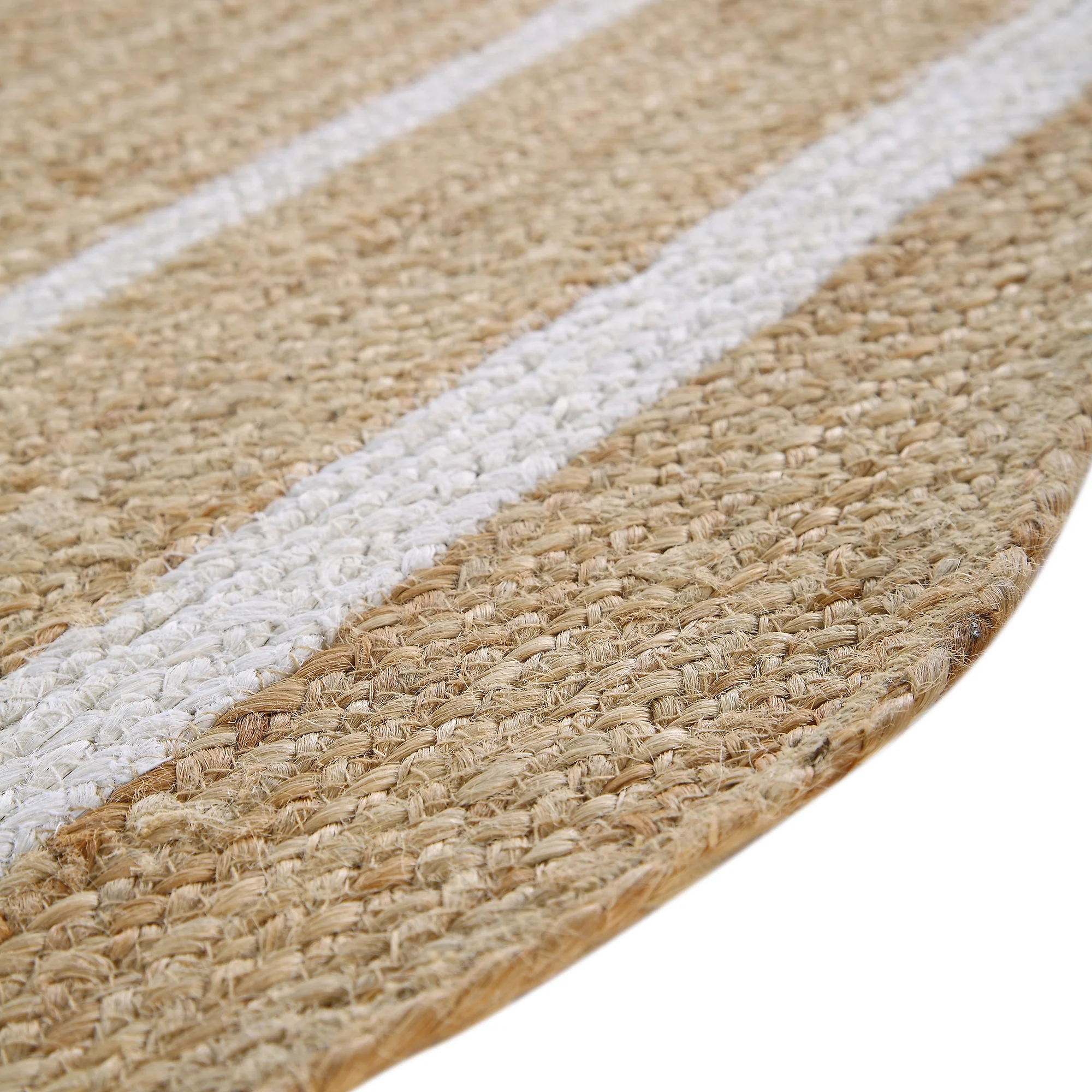 Evie Hand Braided Jute Scallop Rectangular Rug - Image 9