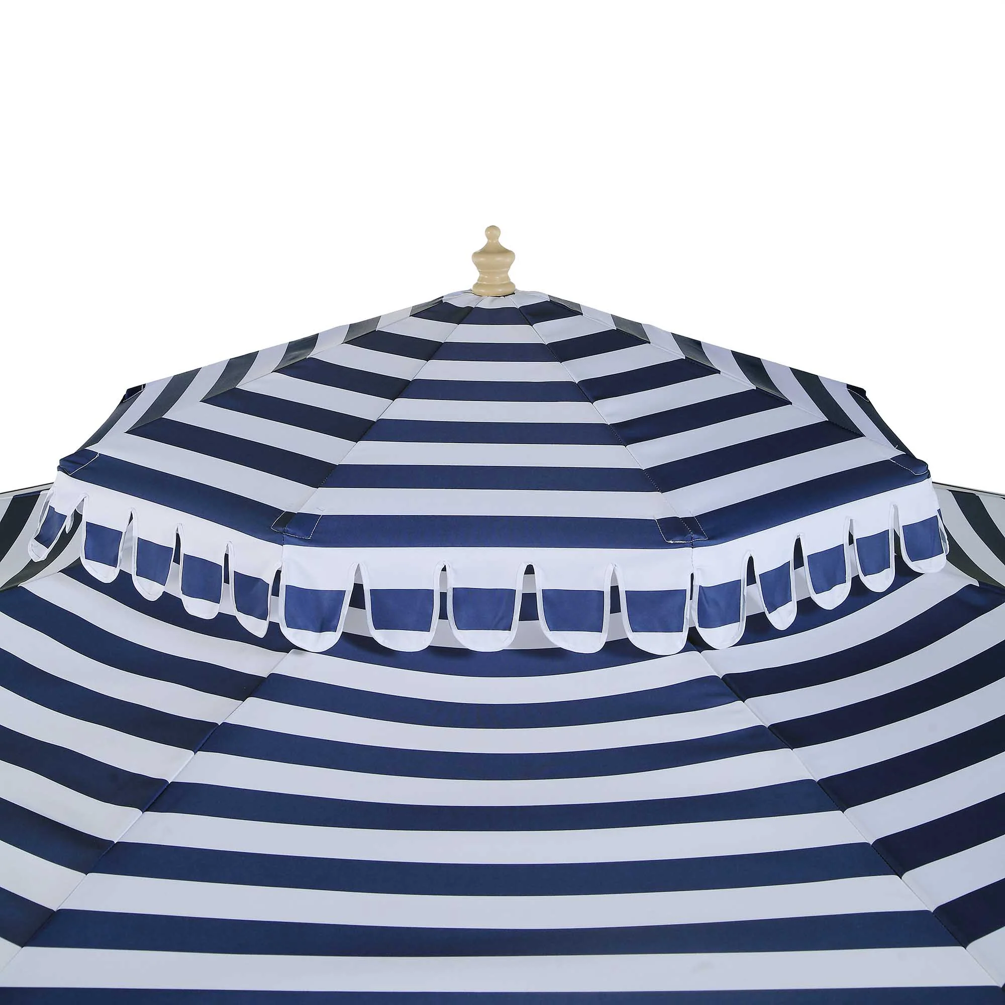 Fabienne Blue and White Striped 3M Double Top Crank and Tilt Parasol - Image 11