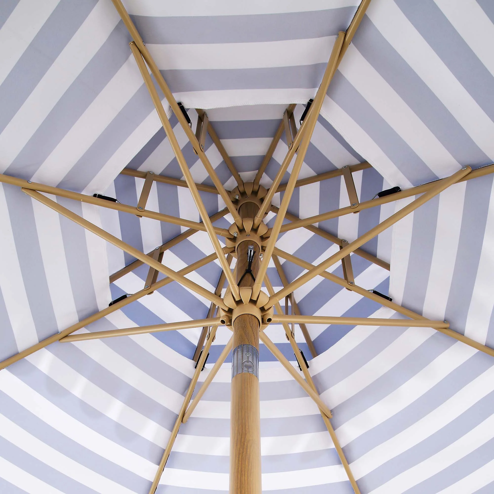 Fabienne Blue and White Striped 3M Double Top Crank and Tilt Parasol - Image 13