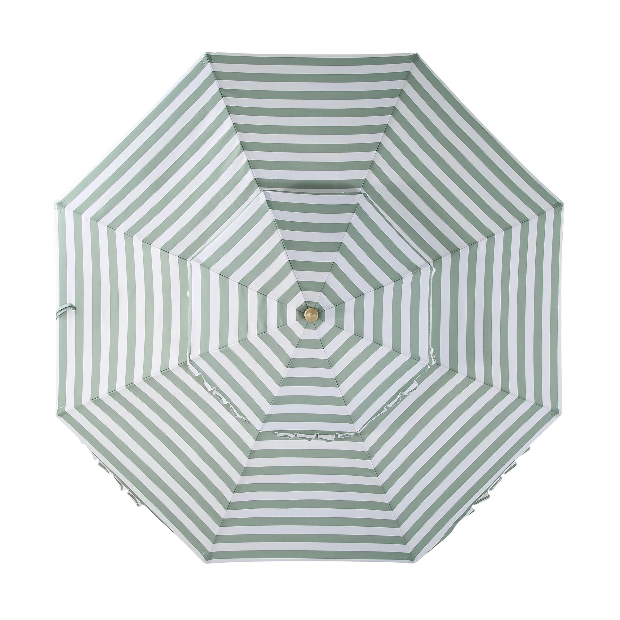 Fabienne Sage Green and White Striped 3M Double Top Crank and Tilt Parasol - Image 8