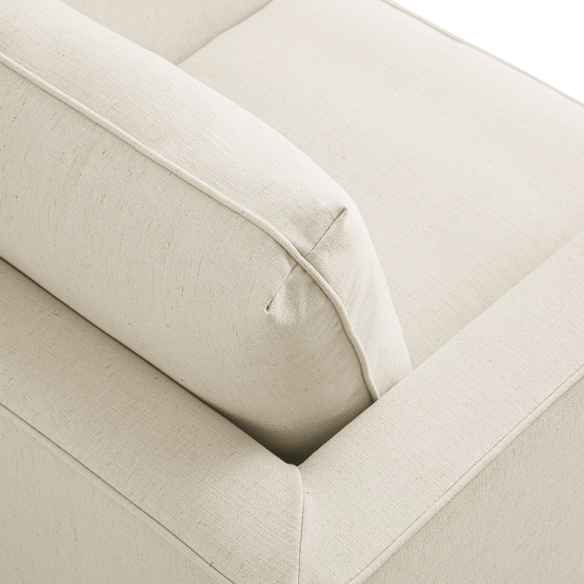Fitz Skirted 2-Seater Sofa, Oatmeal Linen Blend - Image 14