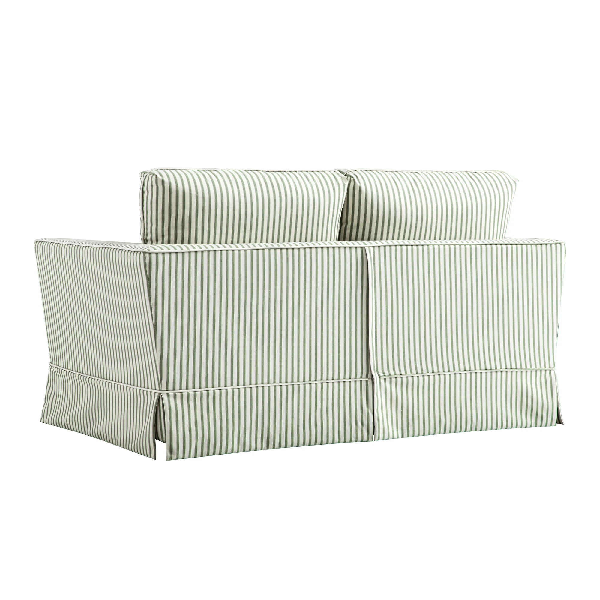 Fitz Skirted 2-Seater Sofa, Sage Striped Linen Blend - Image 10