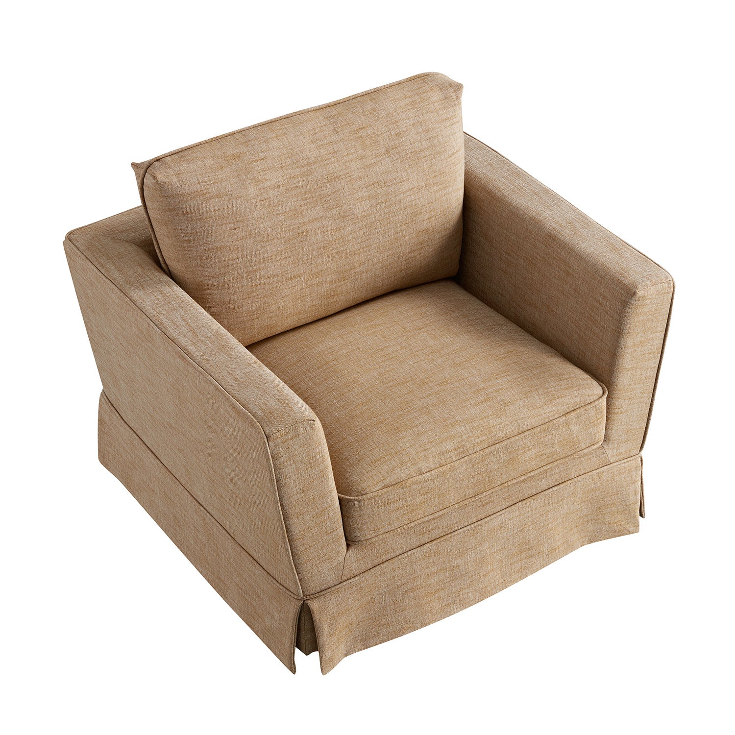 Fitz Skirted Armchair, Apricot Linen Blend - Image 10