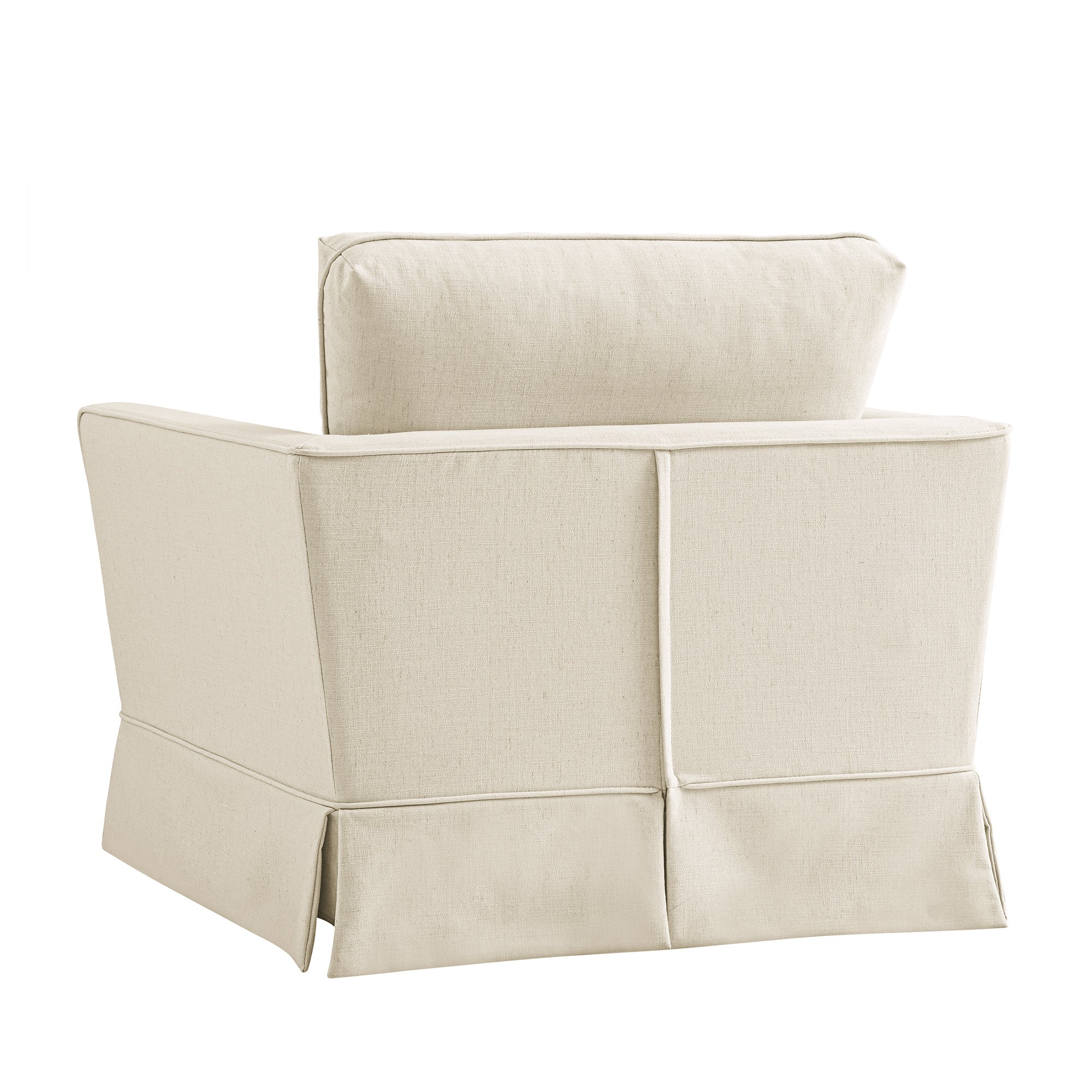 Fitz Skirted Armchair, Oatmeal Linen Blend - Image 11