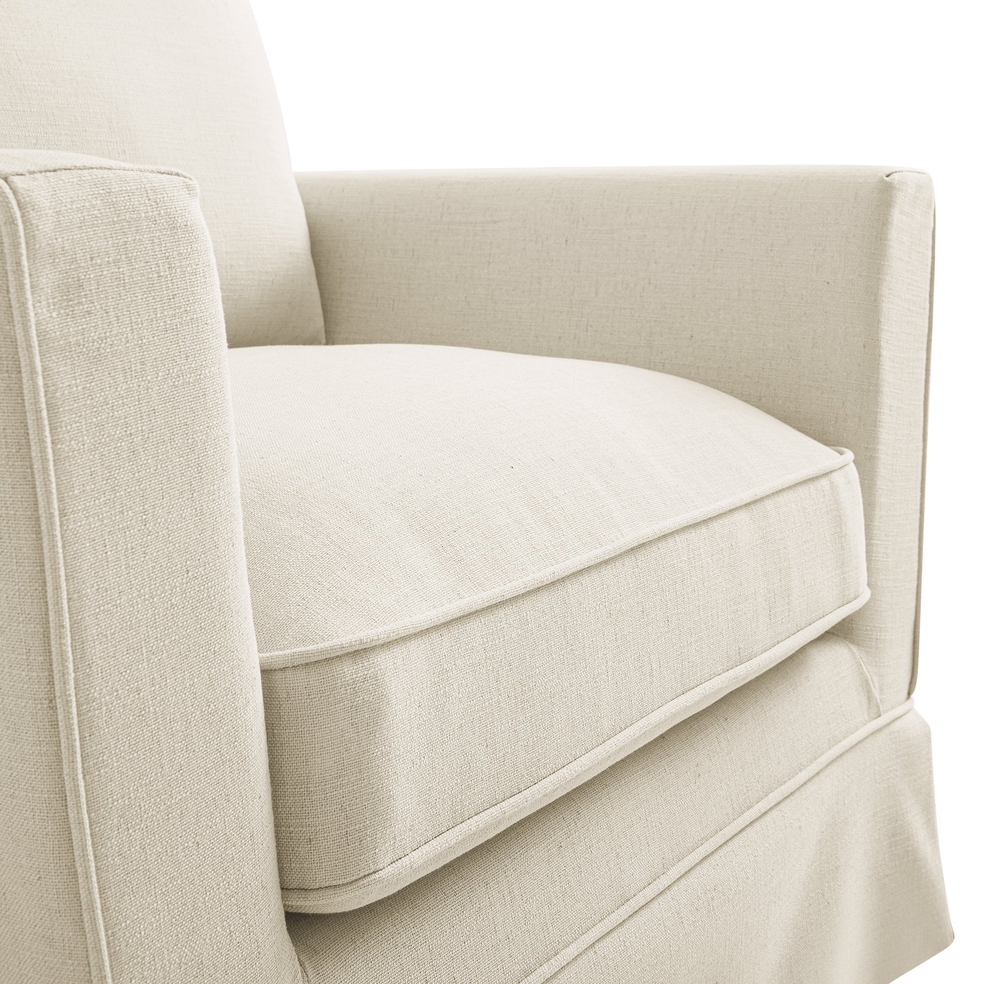 Fitz Skirted Armchair, Oatmeal Linen Blend - Image 12