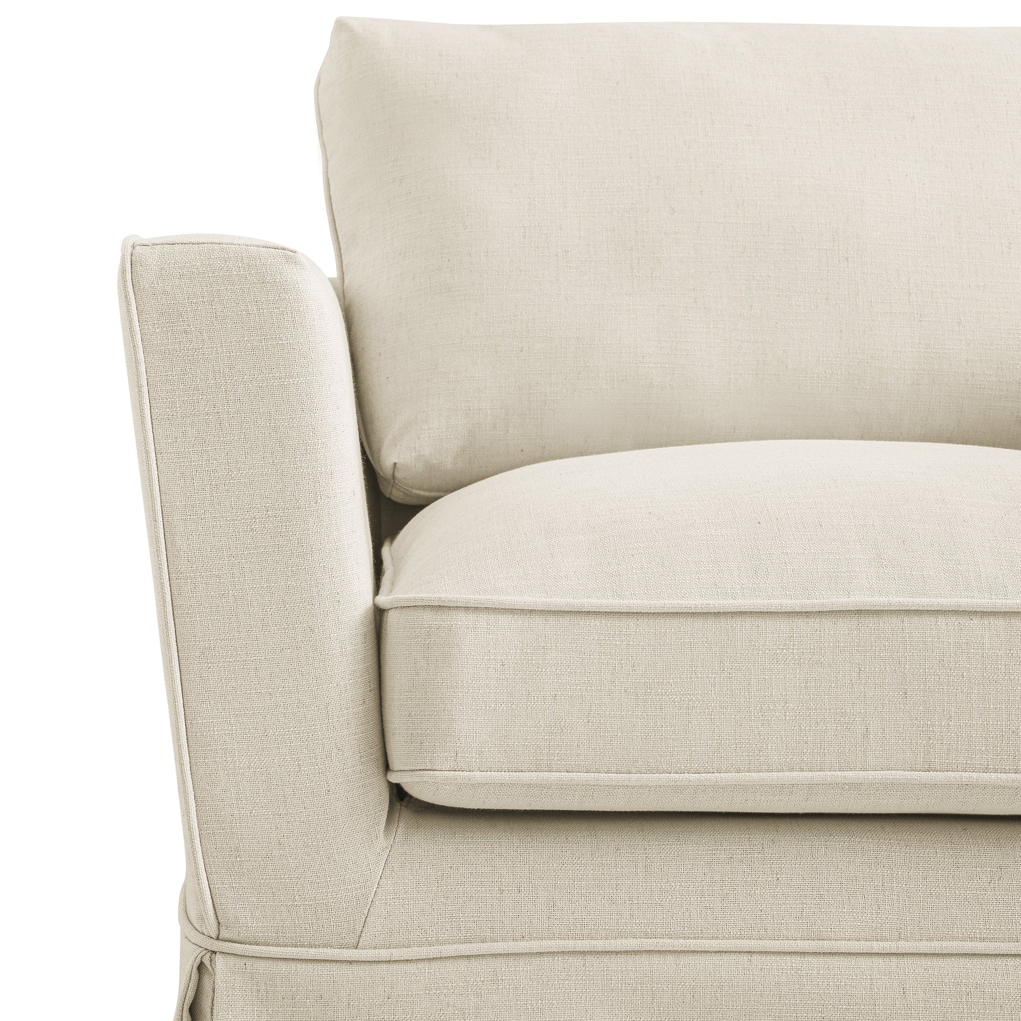 Fitz Skirted Armchair, Oatmeal Linen Blend - Image 13