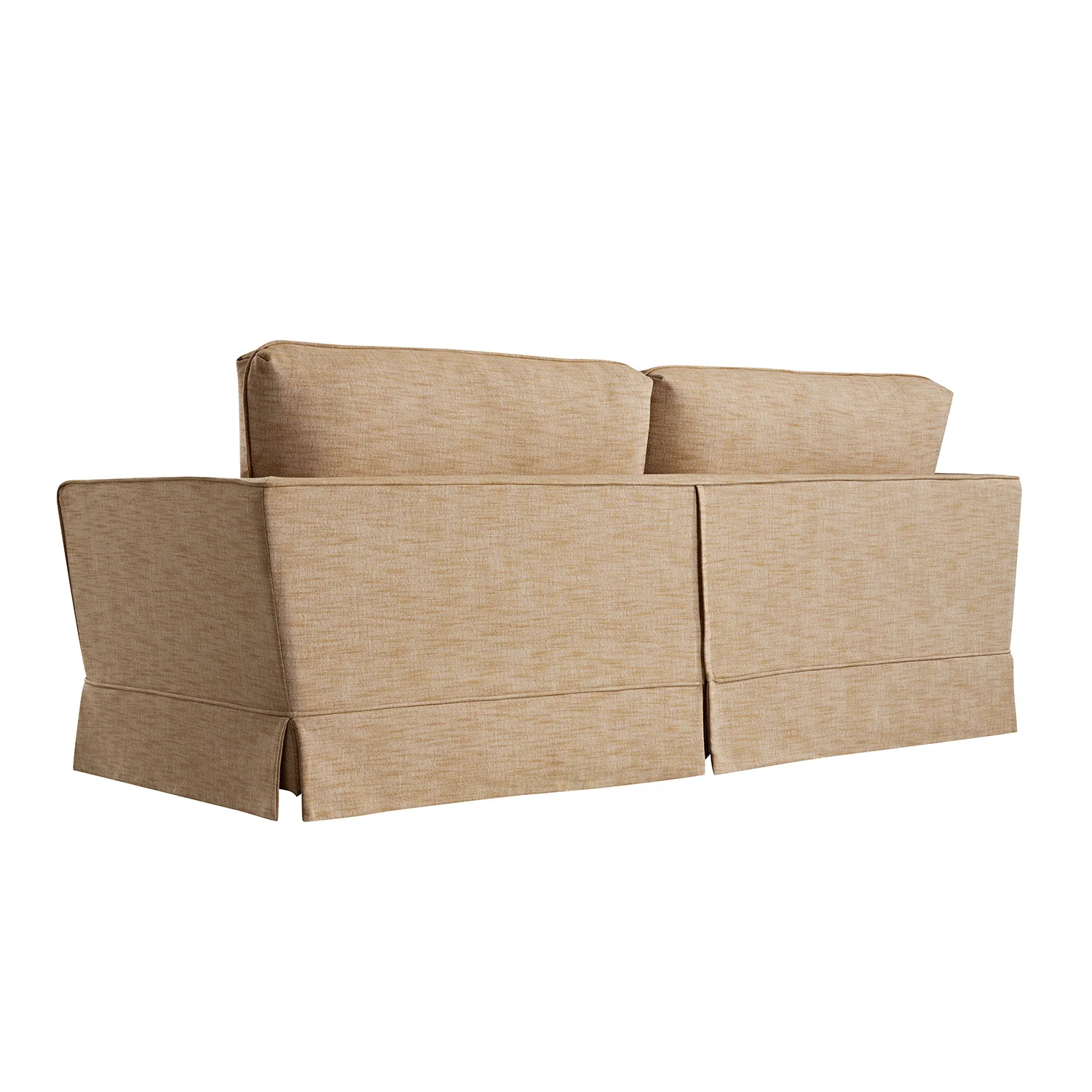 Fitz Skirted Large 3-Seater Sofa, Apricot Linen Blend - Image 13