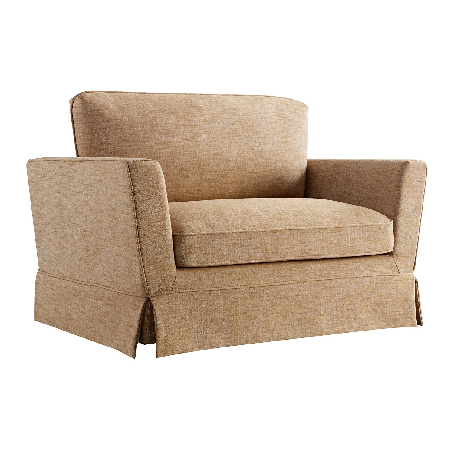 Fitz Skirted Loveseat, Apricot Linen Blend - Image 7