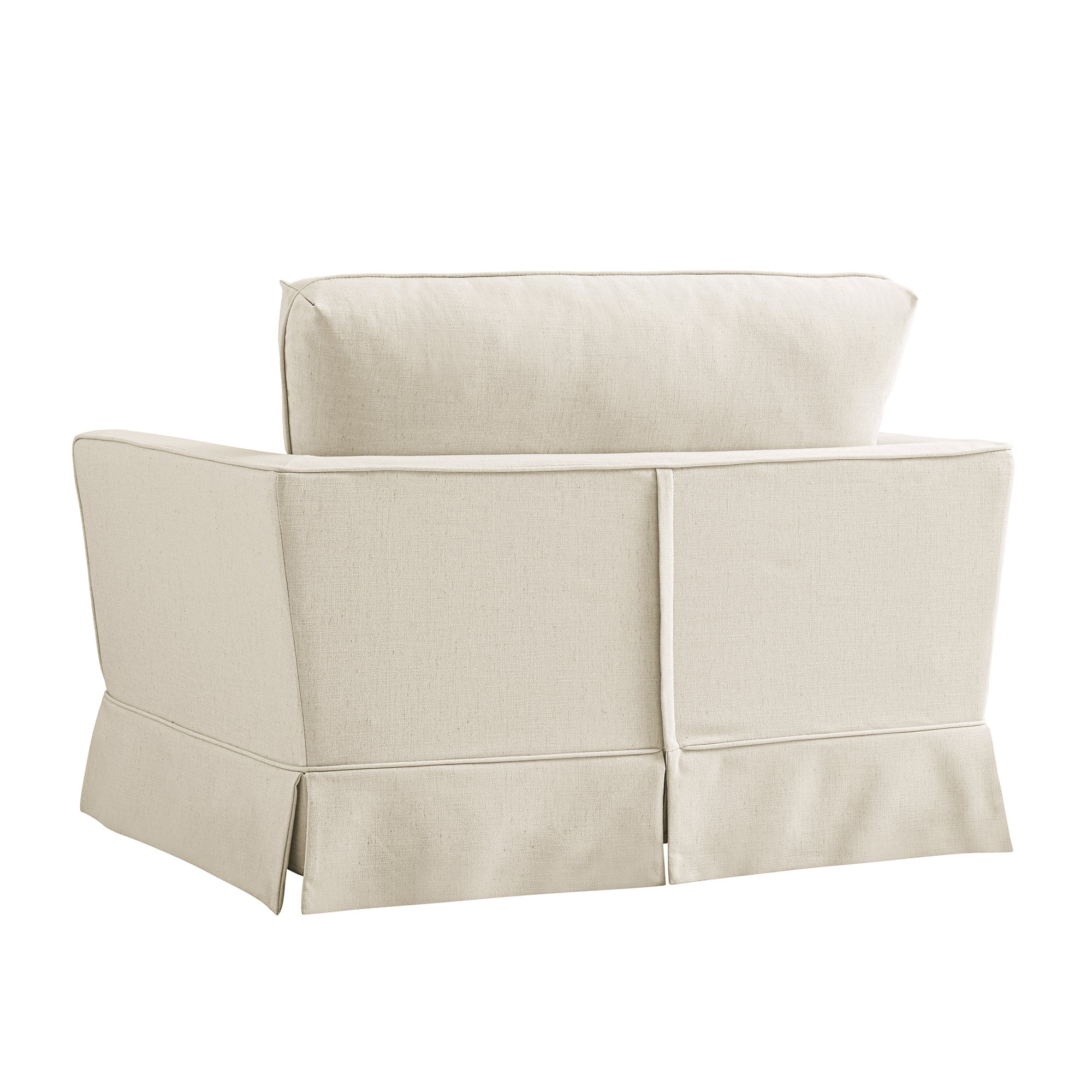 Fitz Skirted Loveseat, Oatmeal Linen Blend - Image 11
