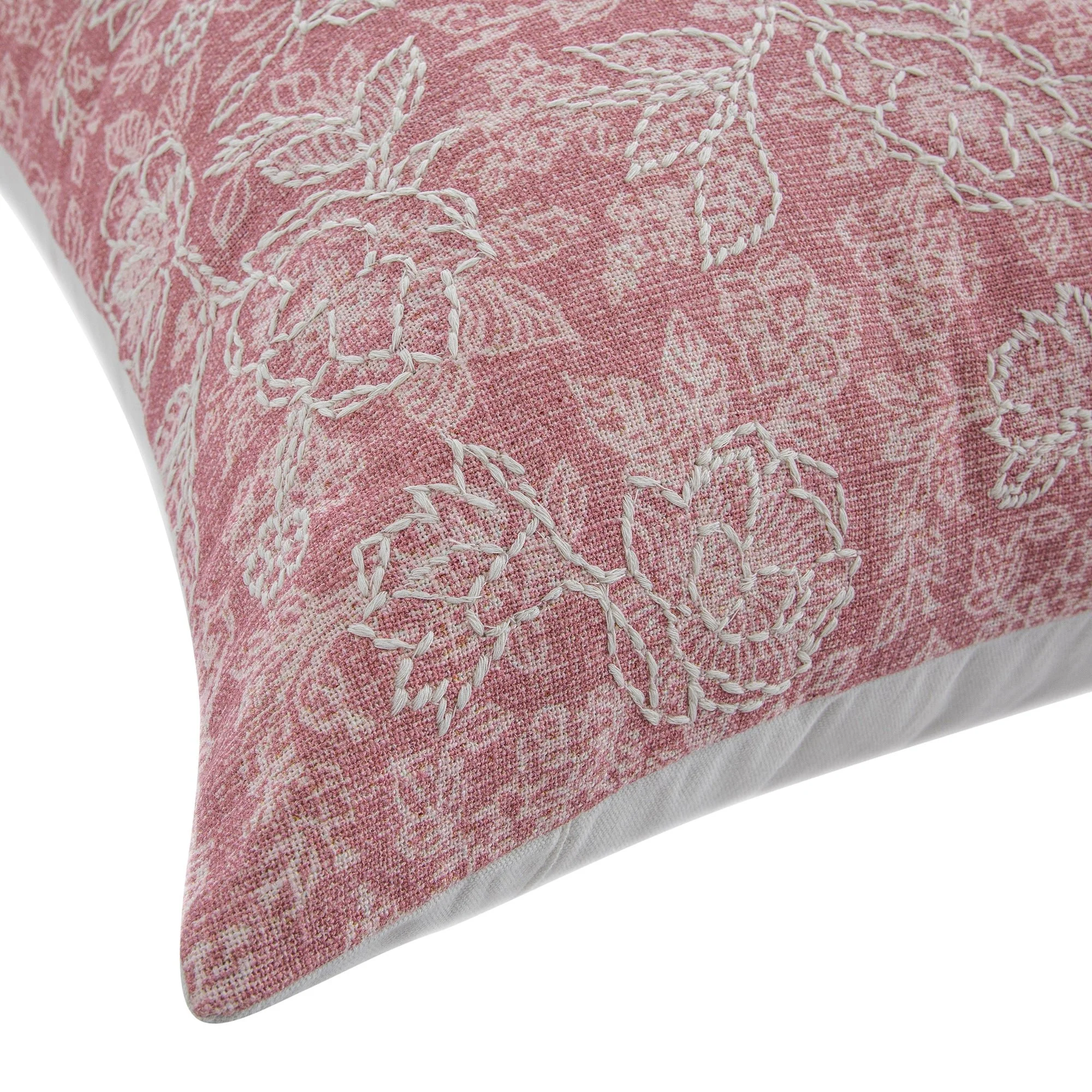 Florence Blossom Printed & Embroidered Cushion - Image 6