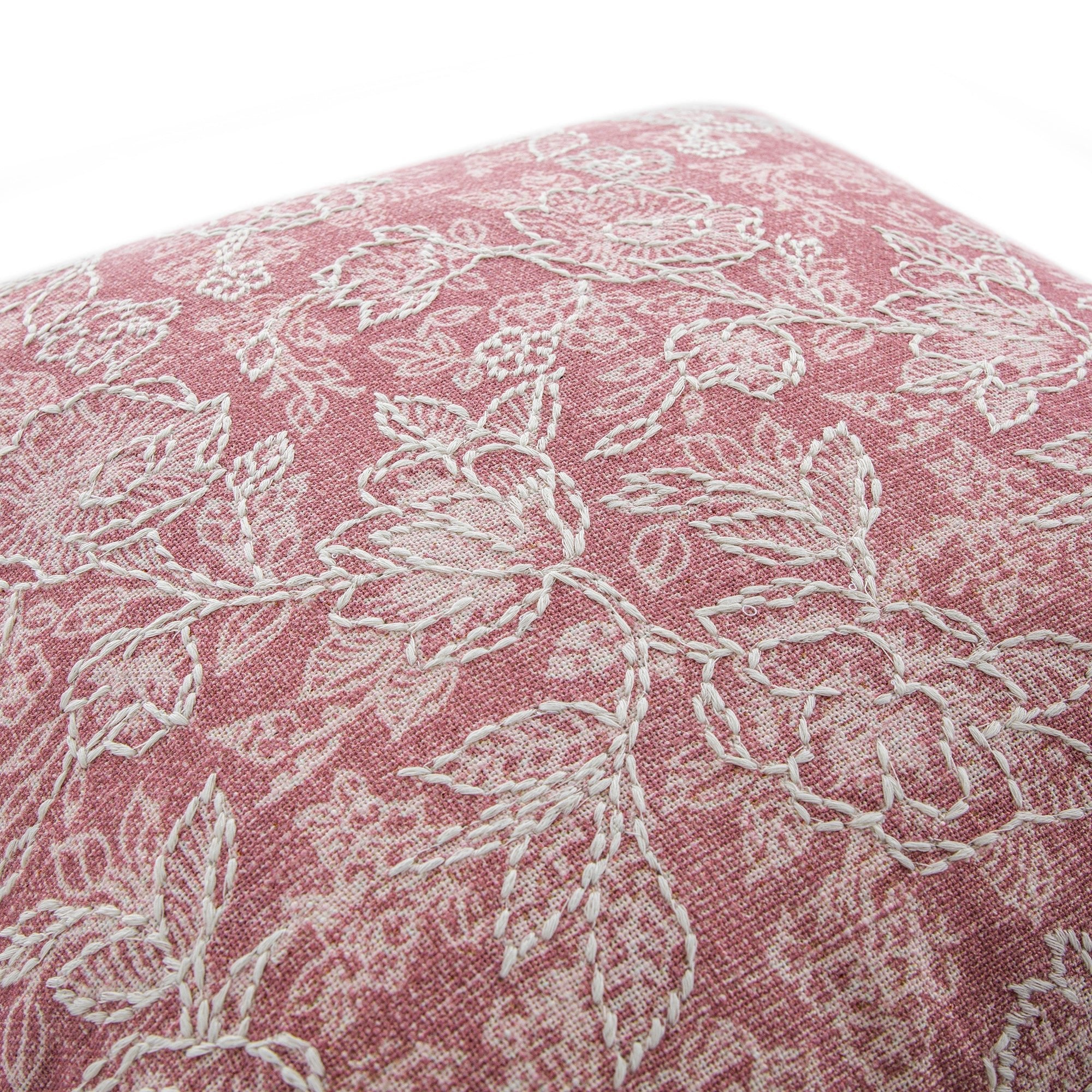 Florence Blossom Printed & Embroidered Cushion - Image 7