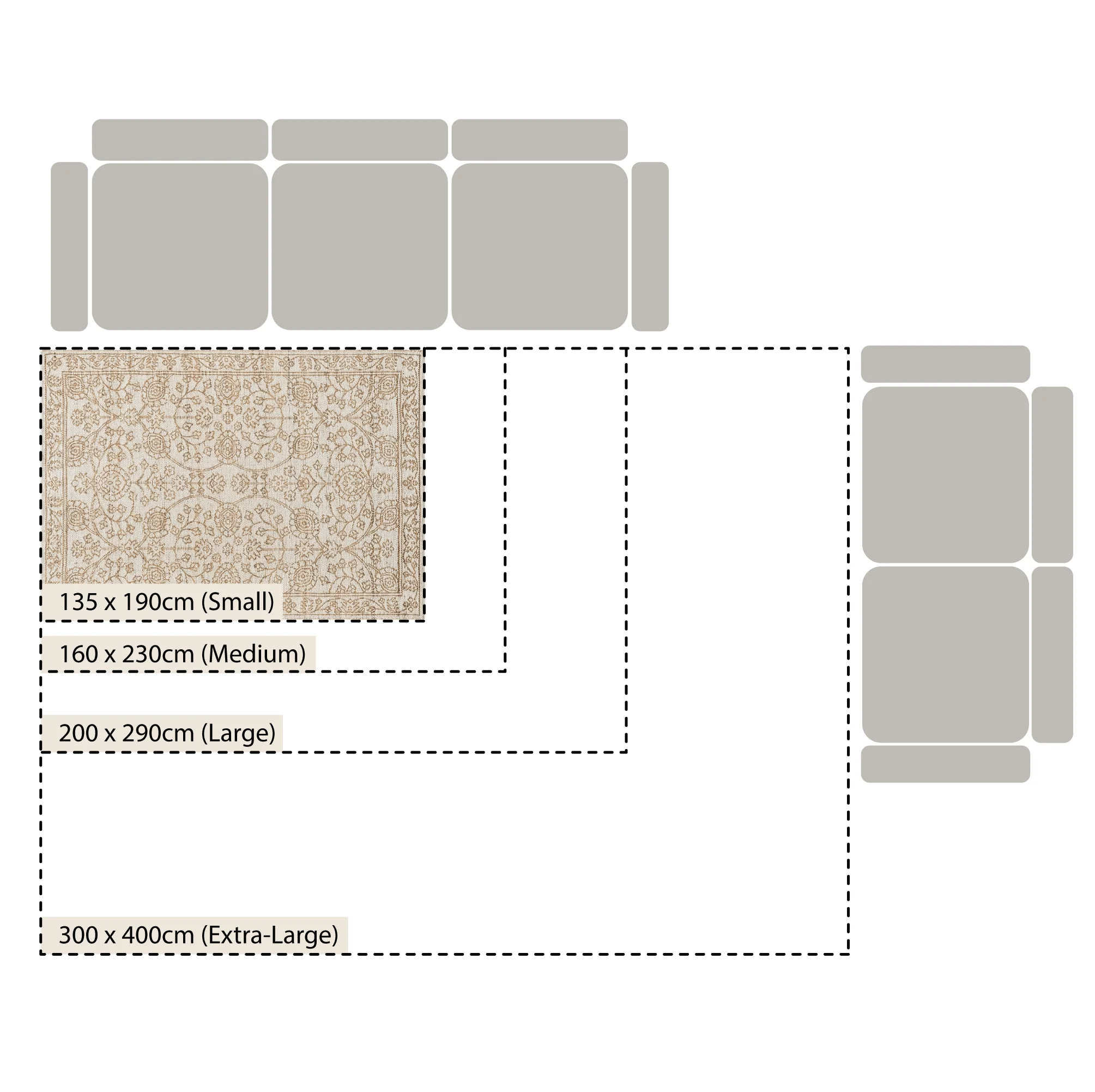 Florie Reversible Jute & Ivory White Wool Floral Jacquard Handwoven Rug - Image 3