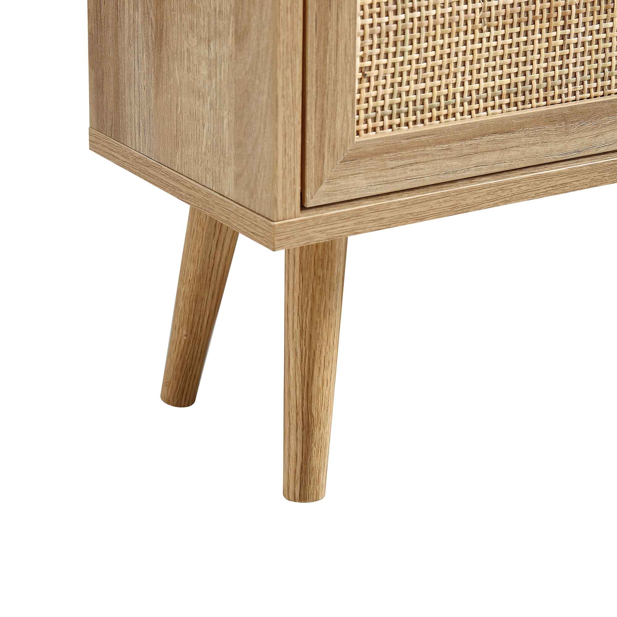 Frances Rattan 3 Tier Shoe Storage Cabinet, Natural - Image 11