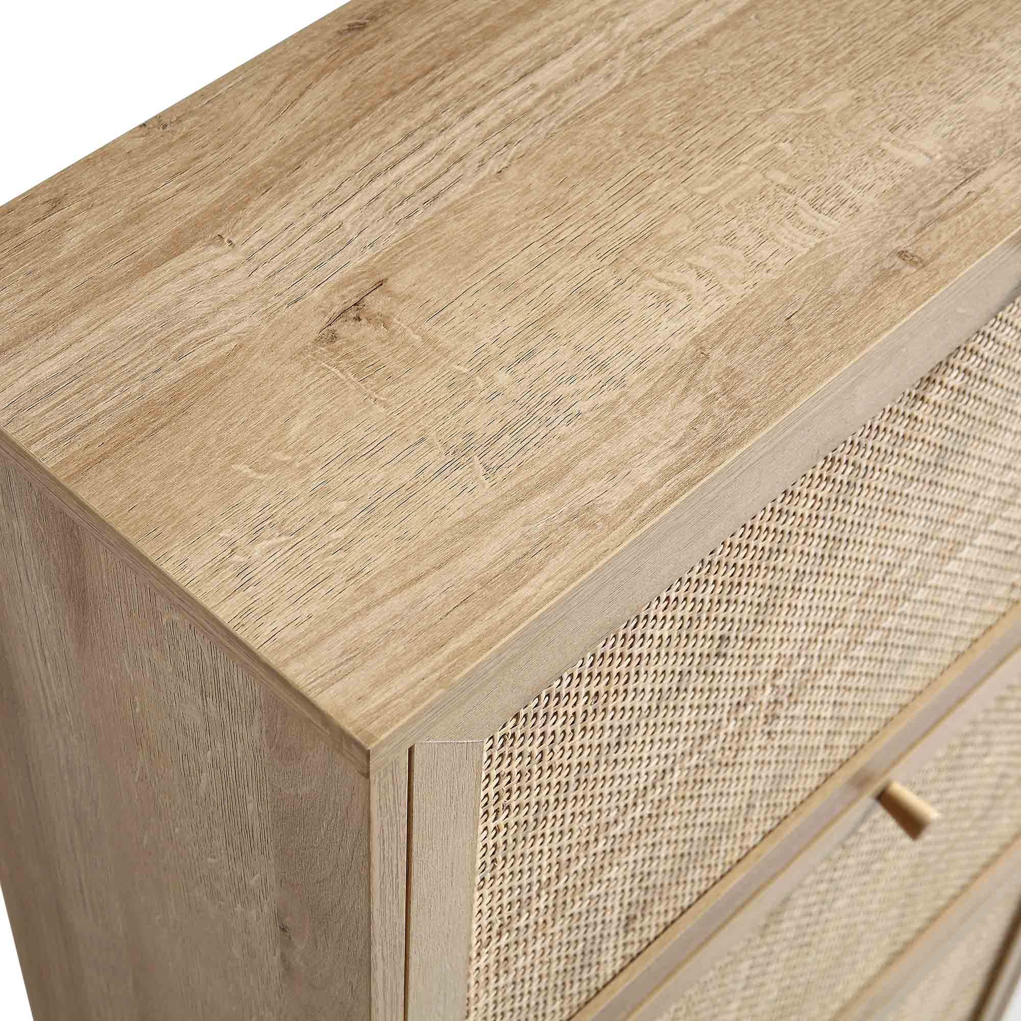 Frances Rattan 3 Tier Shoe Storage Cabinet, Natural - Image 8