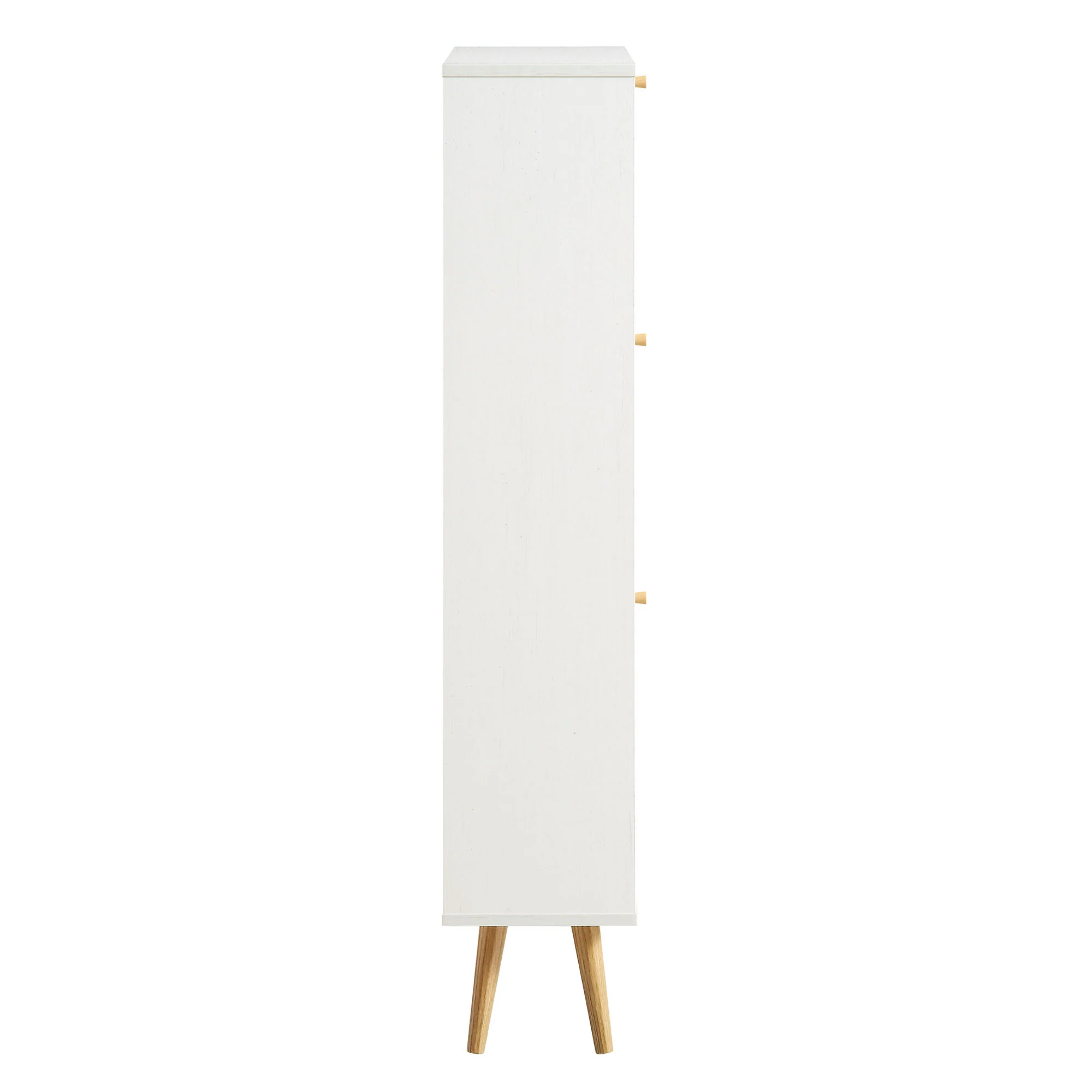 Frances Rattan 3 Tier Shoe Storage Cabinet, White - Image 9