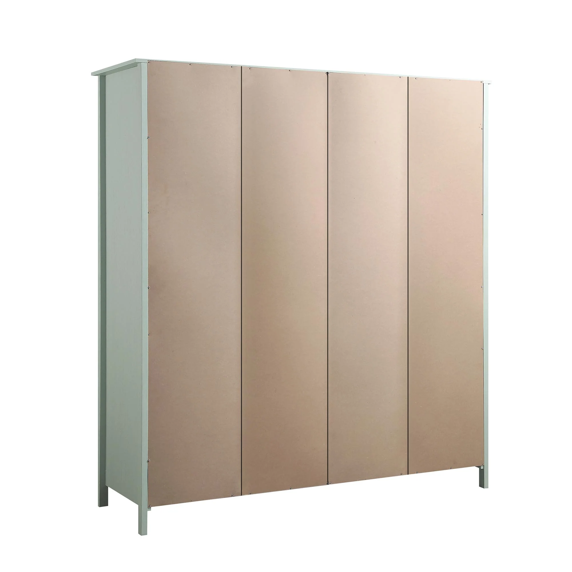 Frances Rattan 4-Door Wardrobe with 2 Drawers, Mint - Image 10
