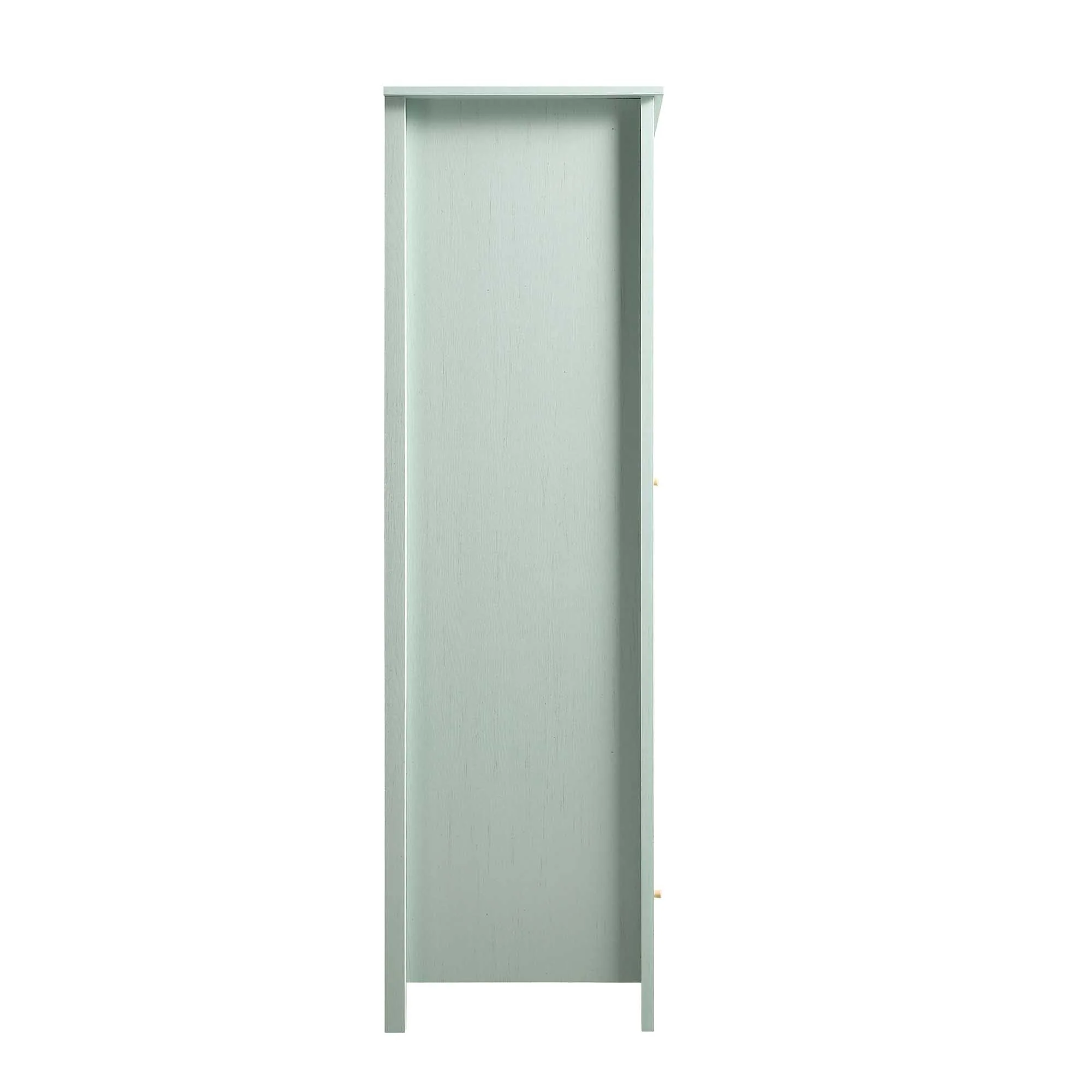 Frances Rattan 4-Door Wardrobe with 2 Drawers, Mint - Image 9