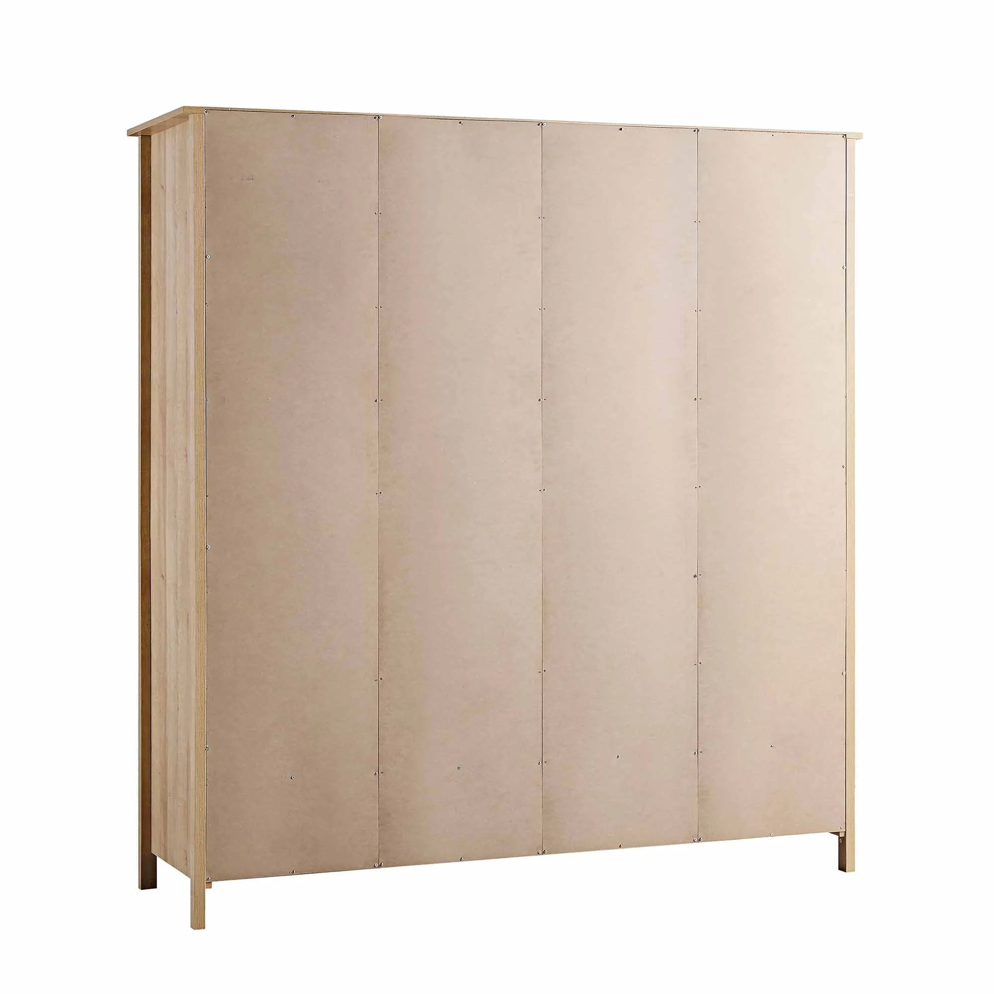 Frances Rattan 4-Door Wardrobe with 2 Drawers, Natural - Image 9