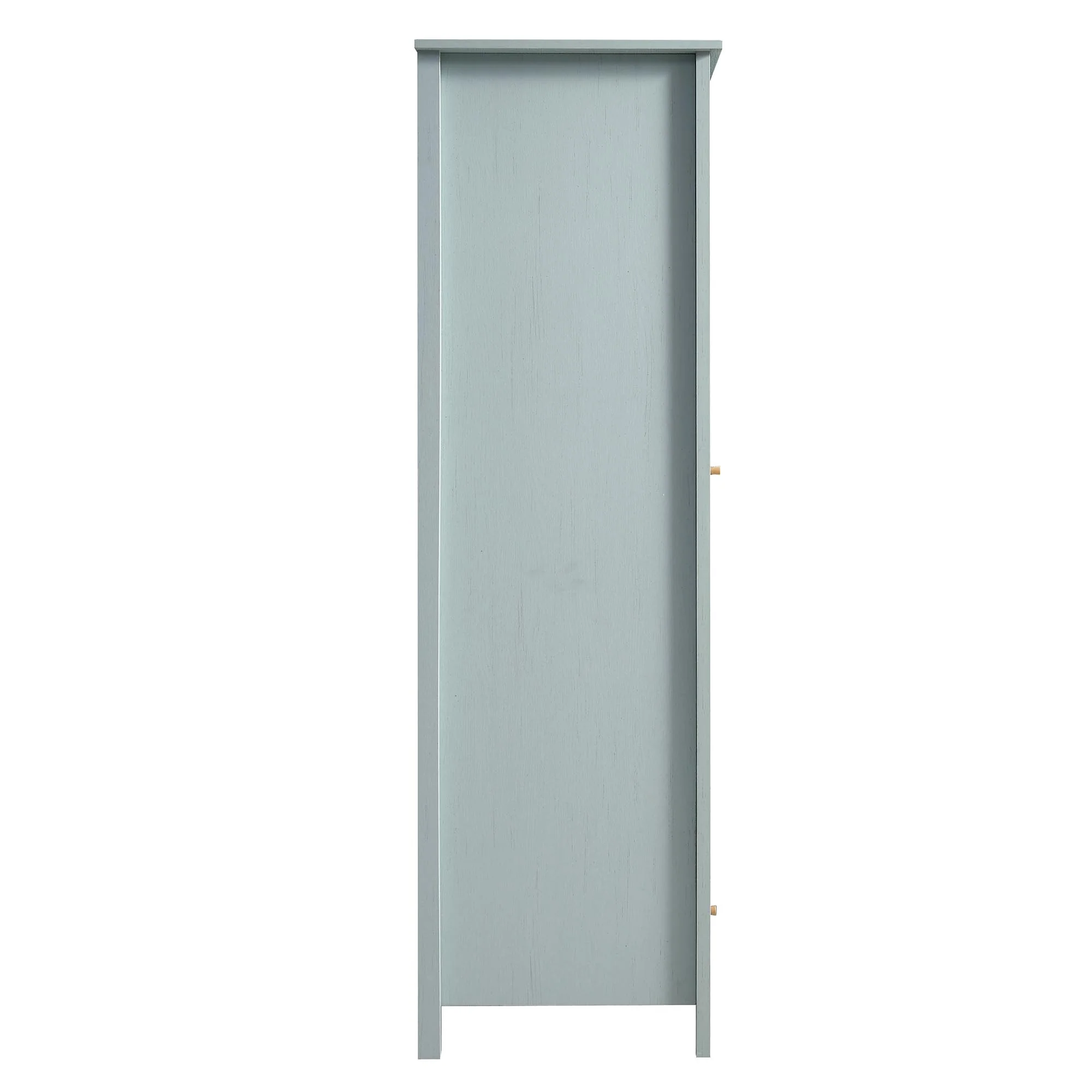 Frances Rattan Double Wardrobe with 1 Drawer, Mint - Image 7