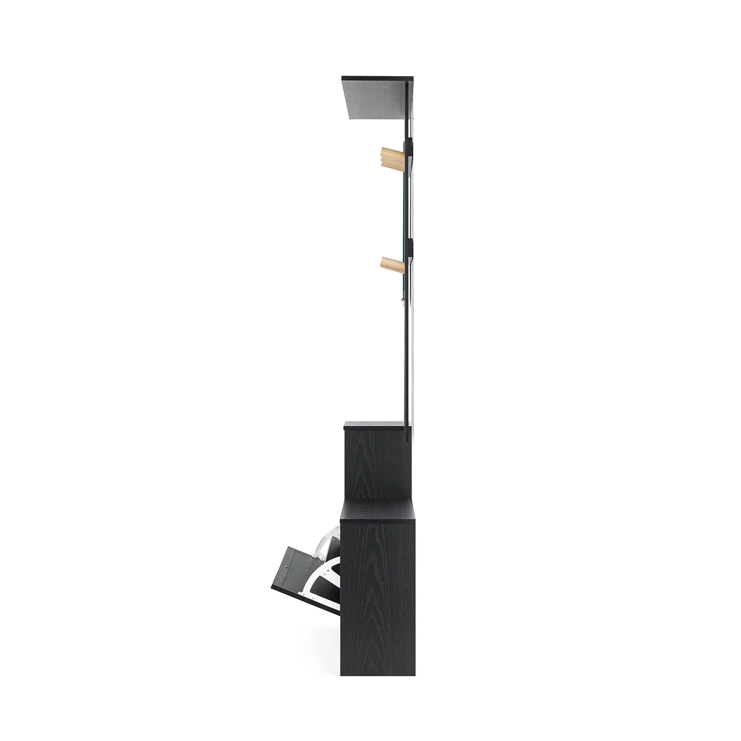 Frances Rattan Hallway Unit with Mirror, Black - Image 13