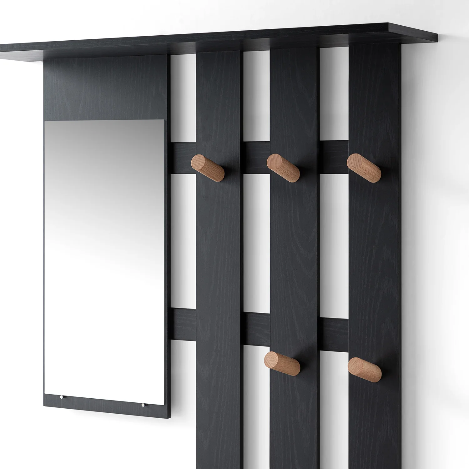 Frances Rattan Hallway Unit with Mirror, Black - Image 14