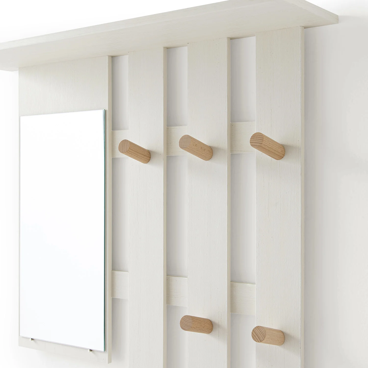 Frances Rattan Hallway Unit with Mirror, White - Image 7