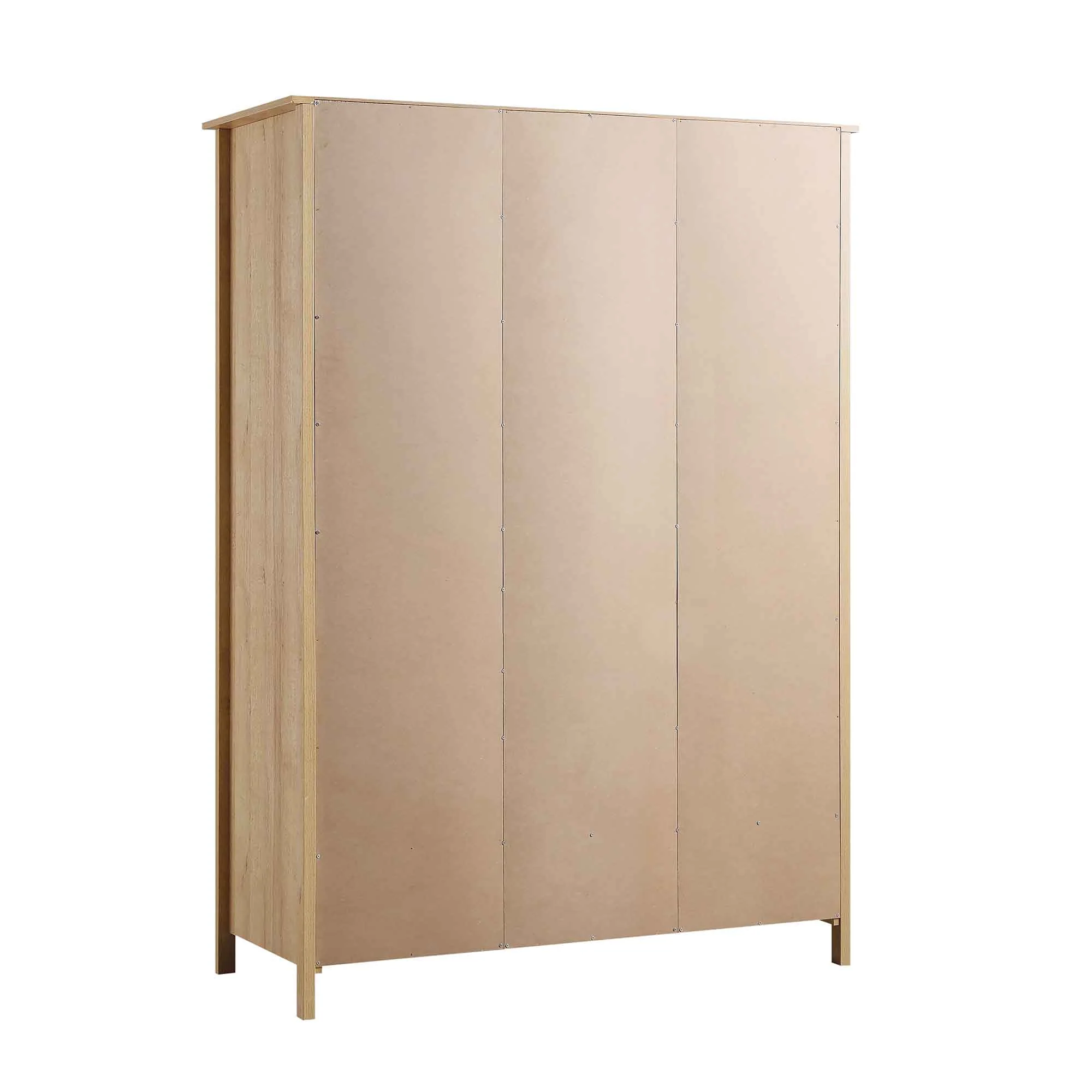 Frances Rattan Triple Wardrobe with 2 Drawers, Natural - Image 9
