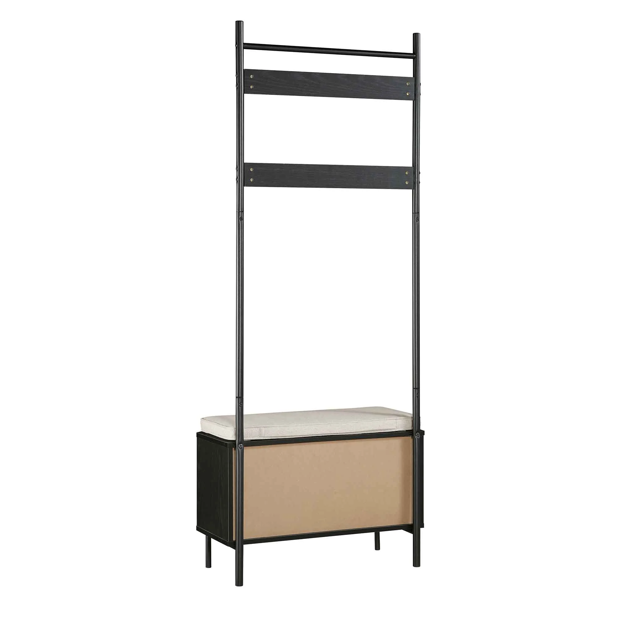 Frances Woven Hallway Unit with Cushion, Black - Image 9