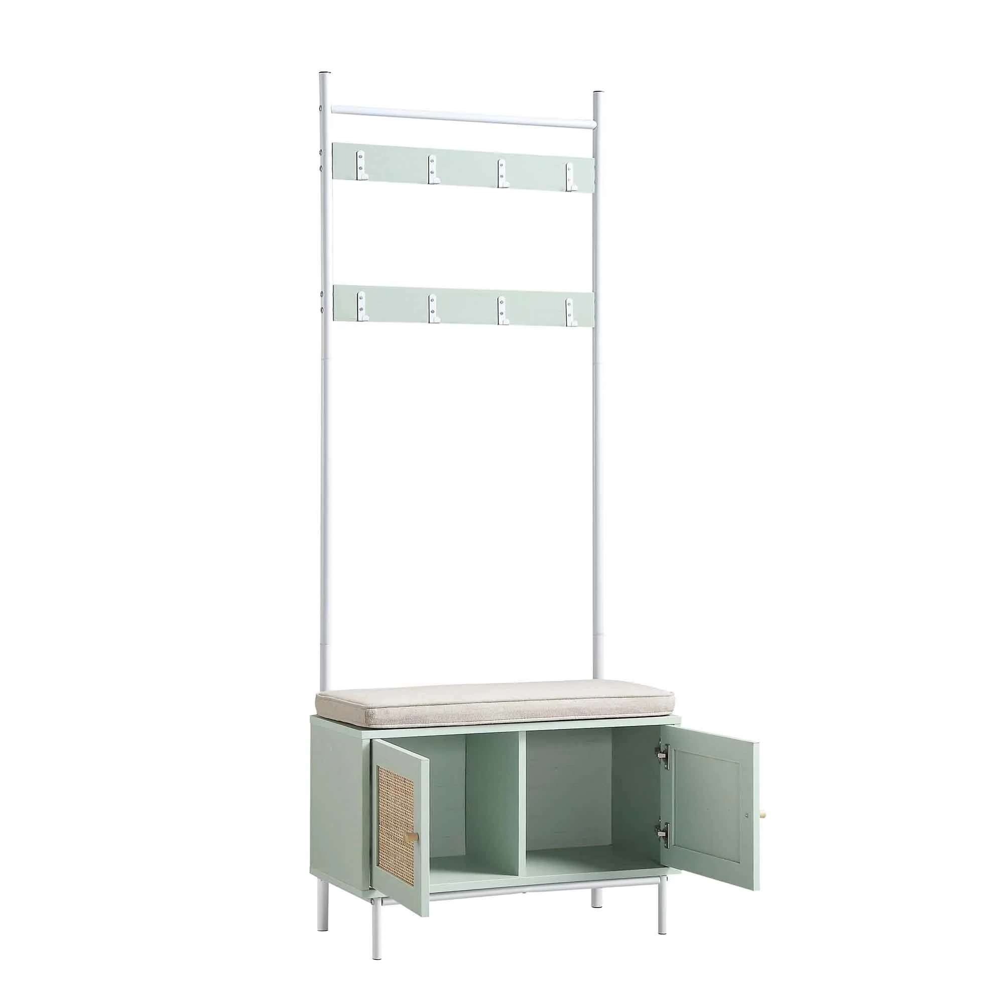 Frances Woven Hallway Unit with Cushion, Mint - Image 7