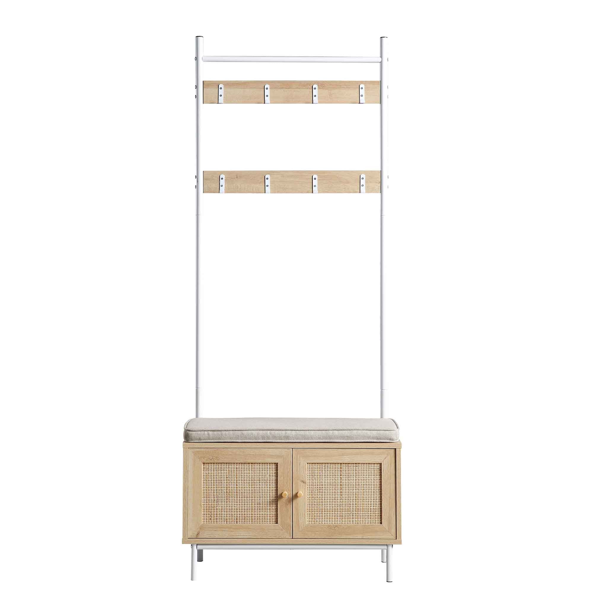 Frances Woven Hallway Unit with Cushion, Natural - Image 4
