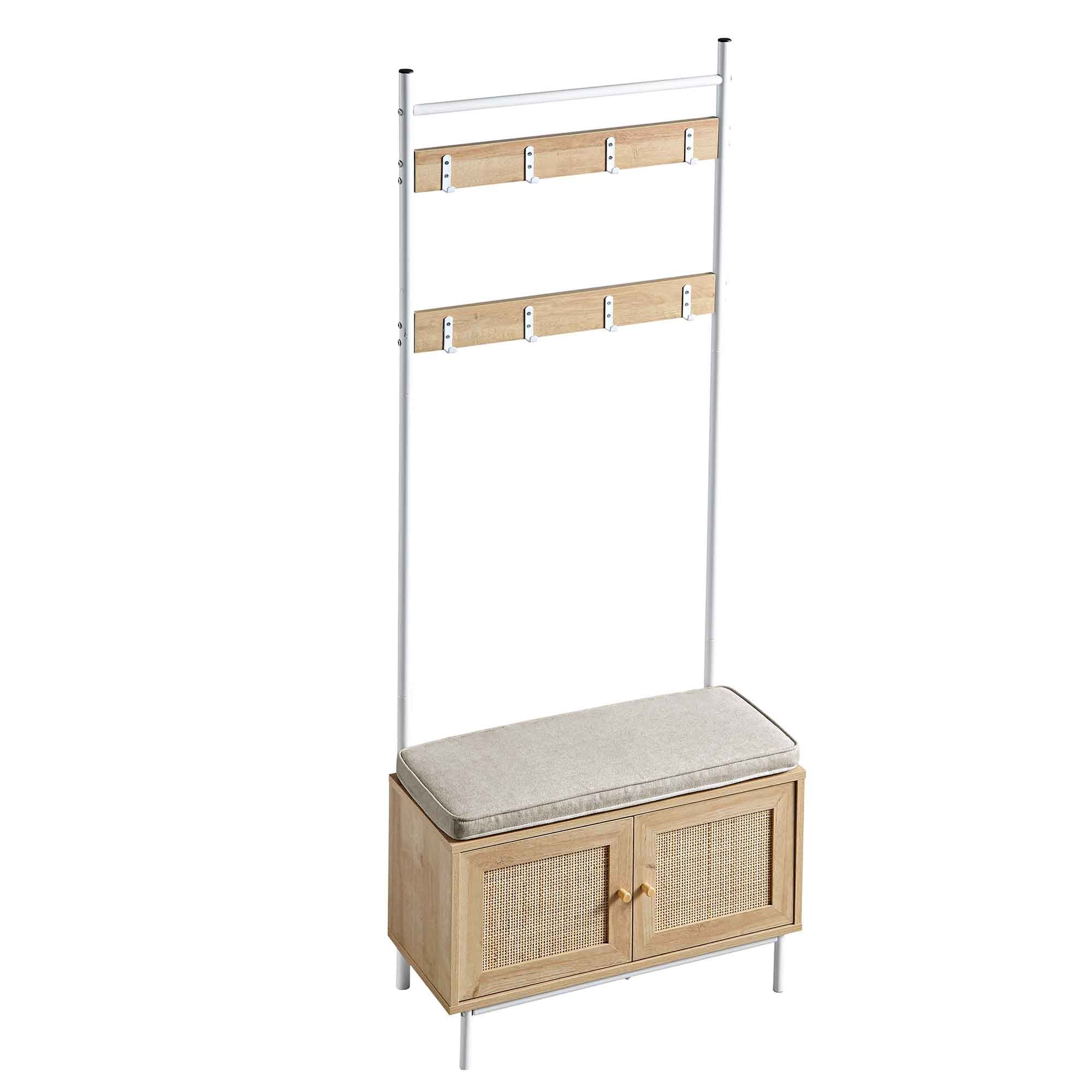 Frances Woven Hallway Unit with Cushion, Natural - Image 9