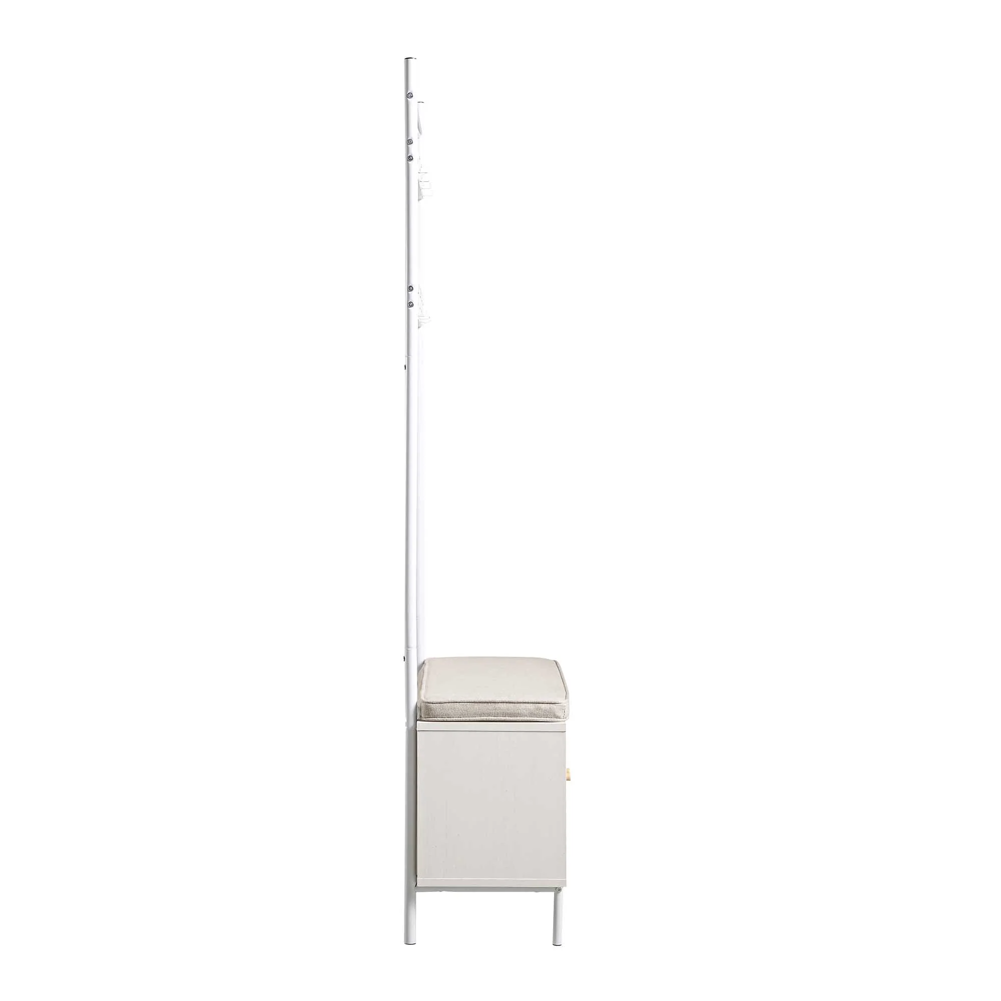 Frances Woven Hallway Unit with Cushion, White - Image 8