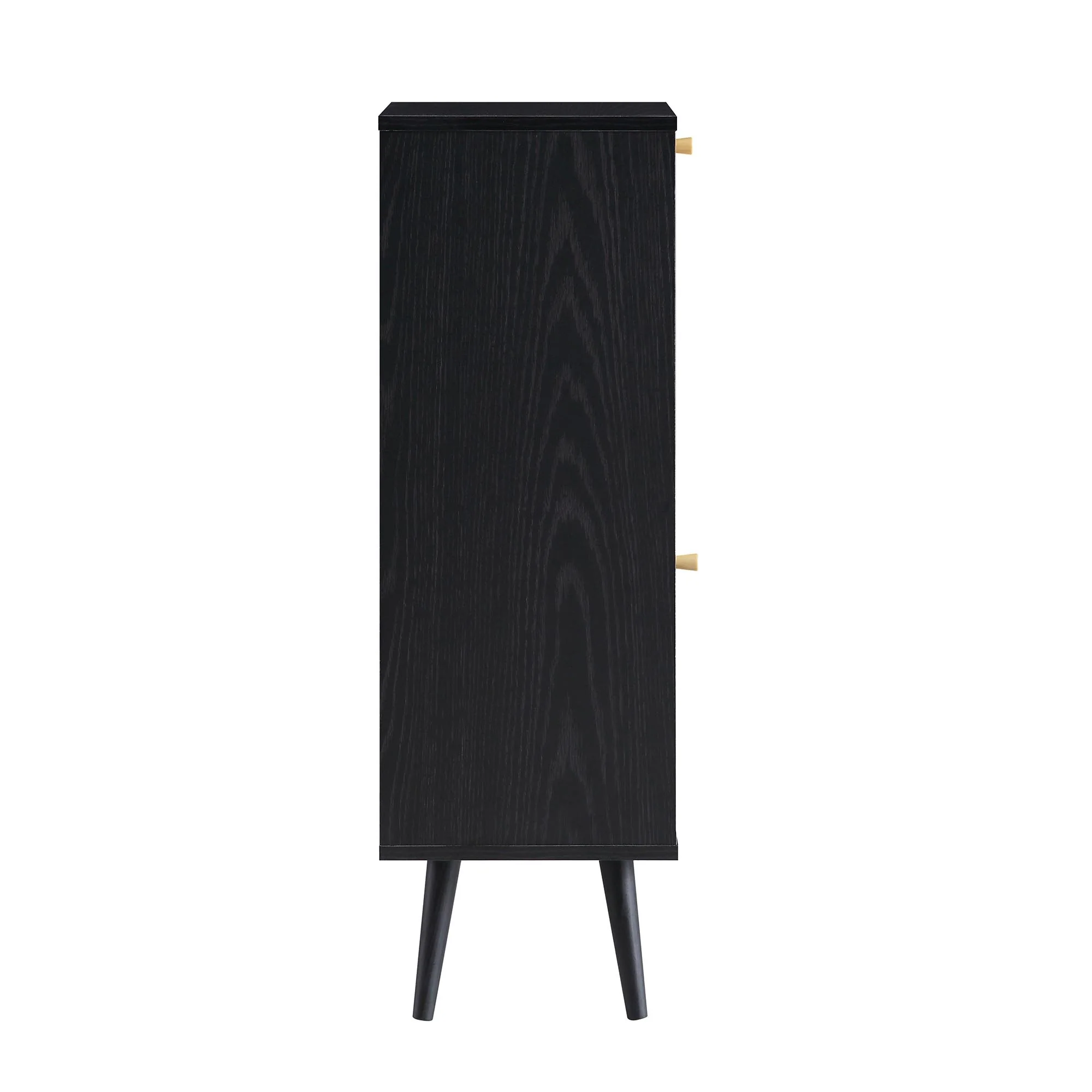 Frances Woven Rattan 1-Door Bathroom Cabinet, Black - Image 8