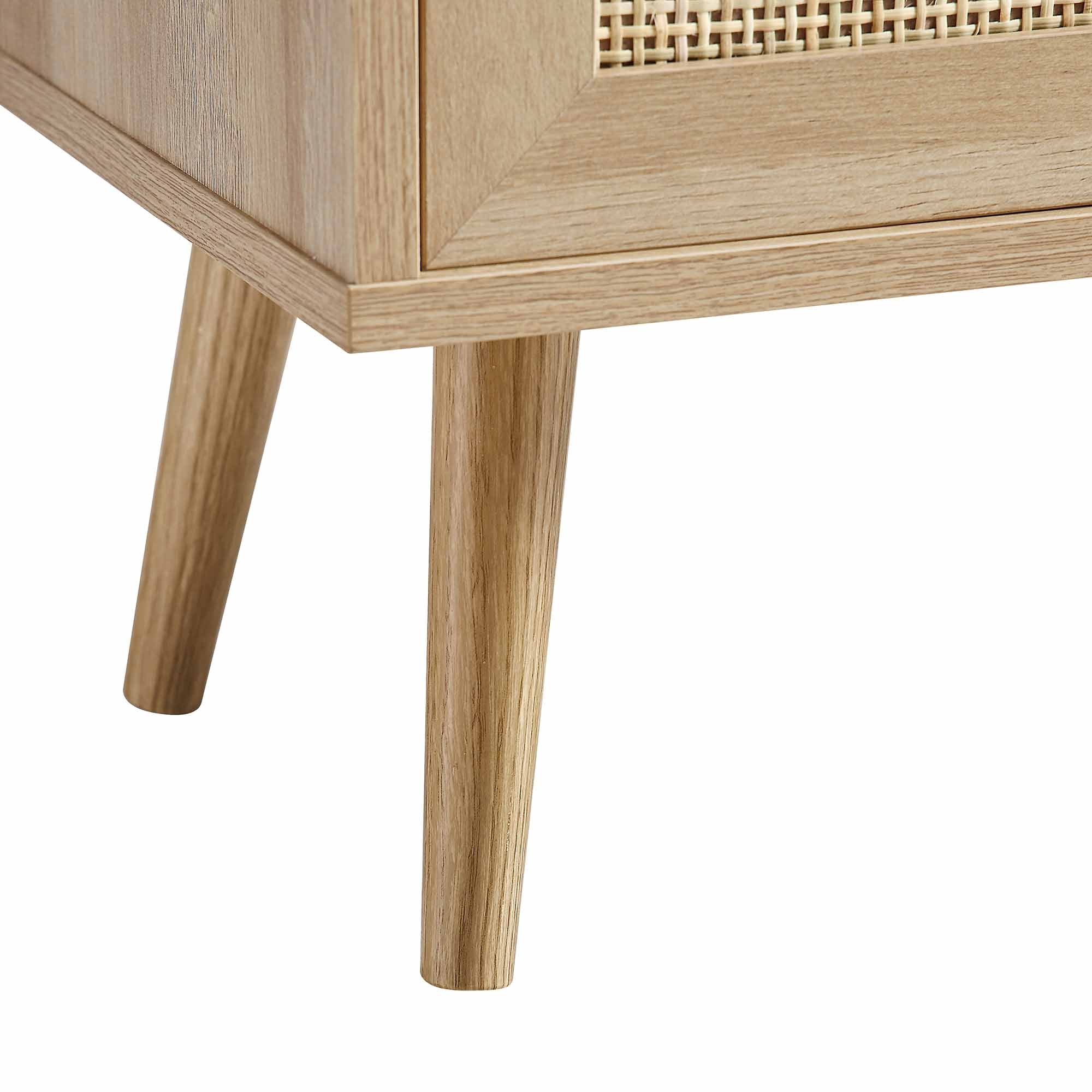 Frances Woven Rattan 1-Door Bathroom Cabinet, Natural - Image 11