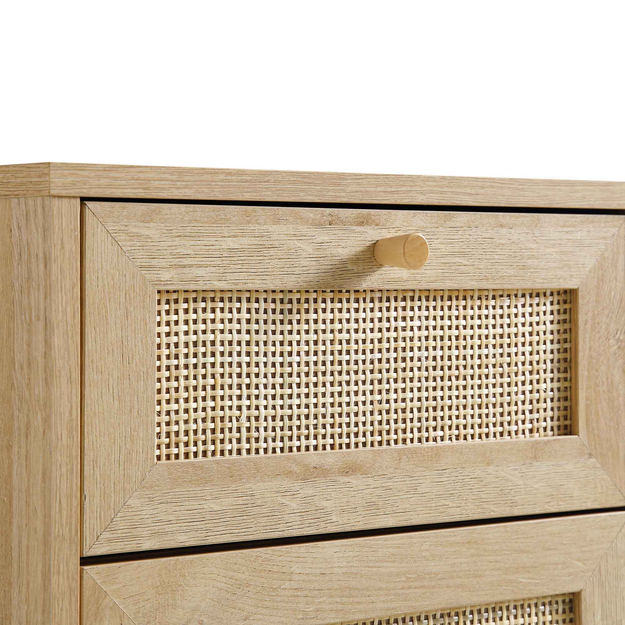 Frances Woven Rattan 1-Door Bathroom Cabinet, Natural - Image 9