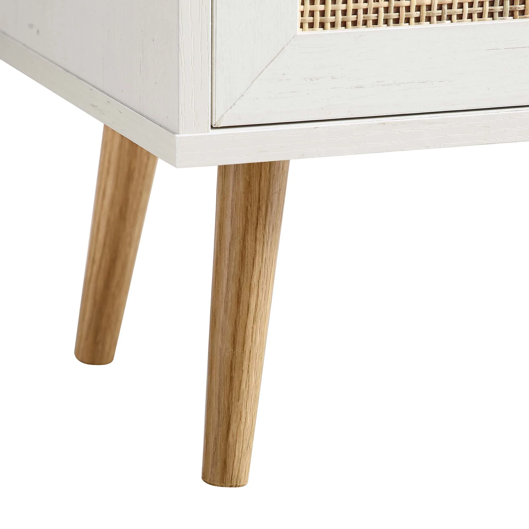 Frances Woven Rattan 1-Door Bathroom Cabinet, White - Image 11