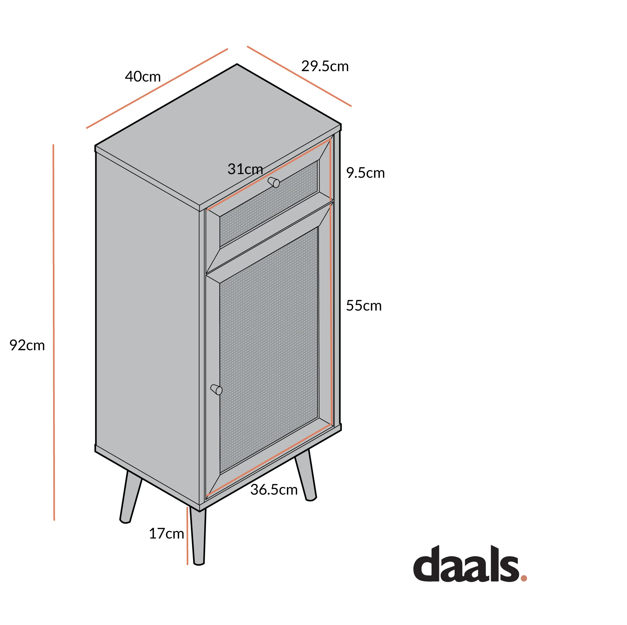 Frances Woven Rattan 1-Door Bathroom Cabinet, Mint - Image 6