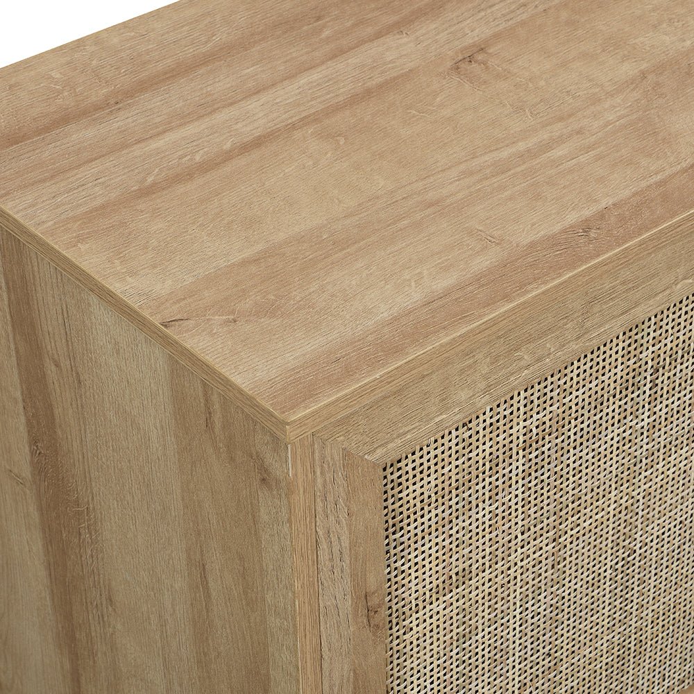 Frances Woven Rattan 1-Door Cabinet in Natural - Image 8