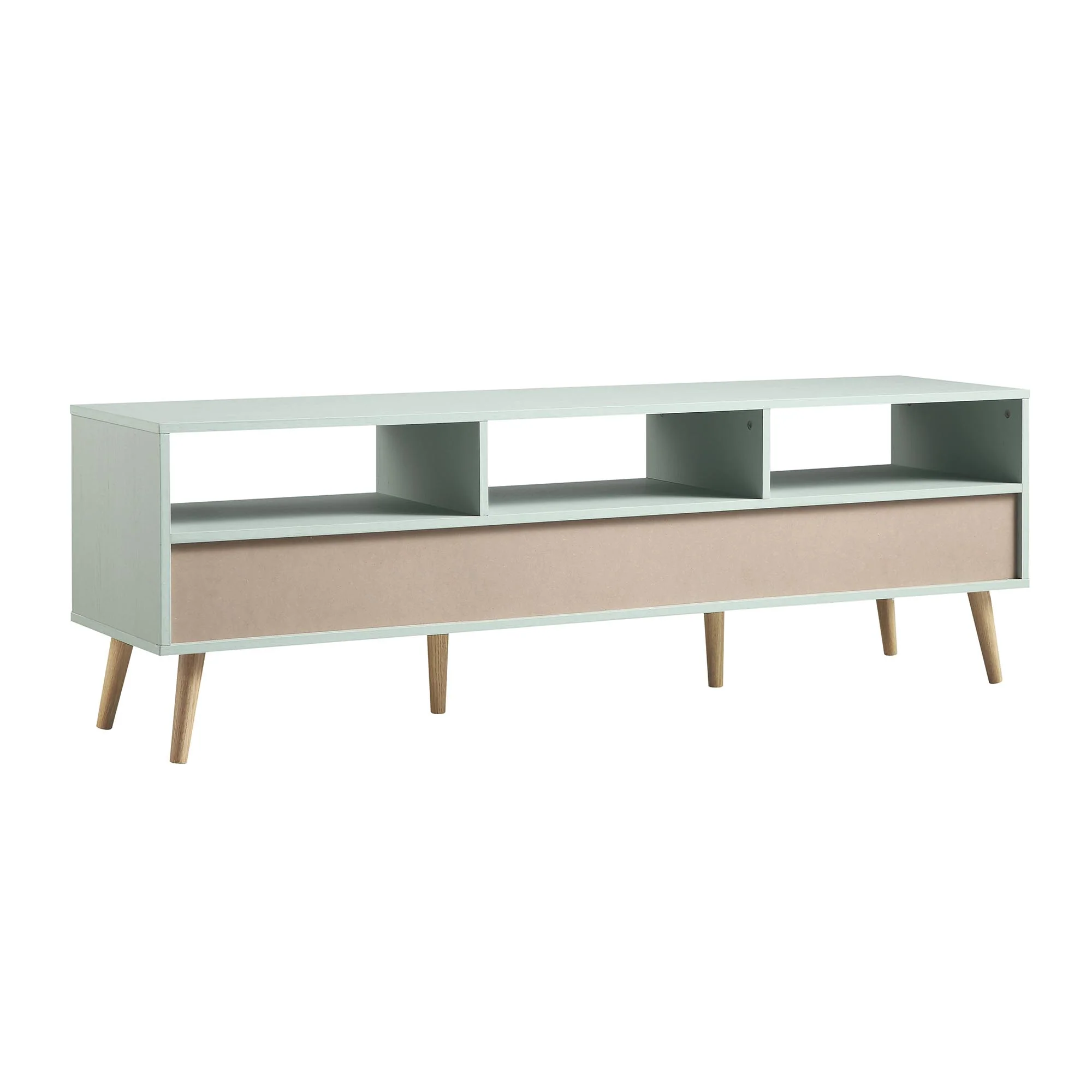 Frances Woven Rattan 160cm 3-Drawer TV Unit, Mint - Image 10